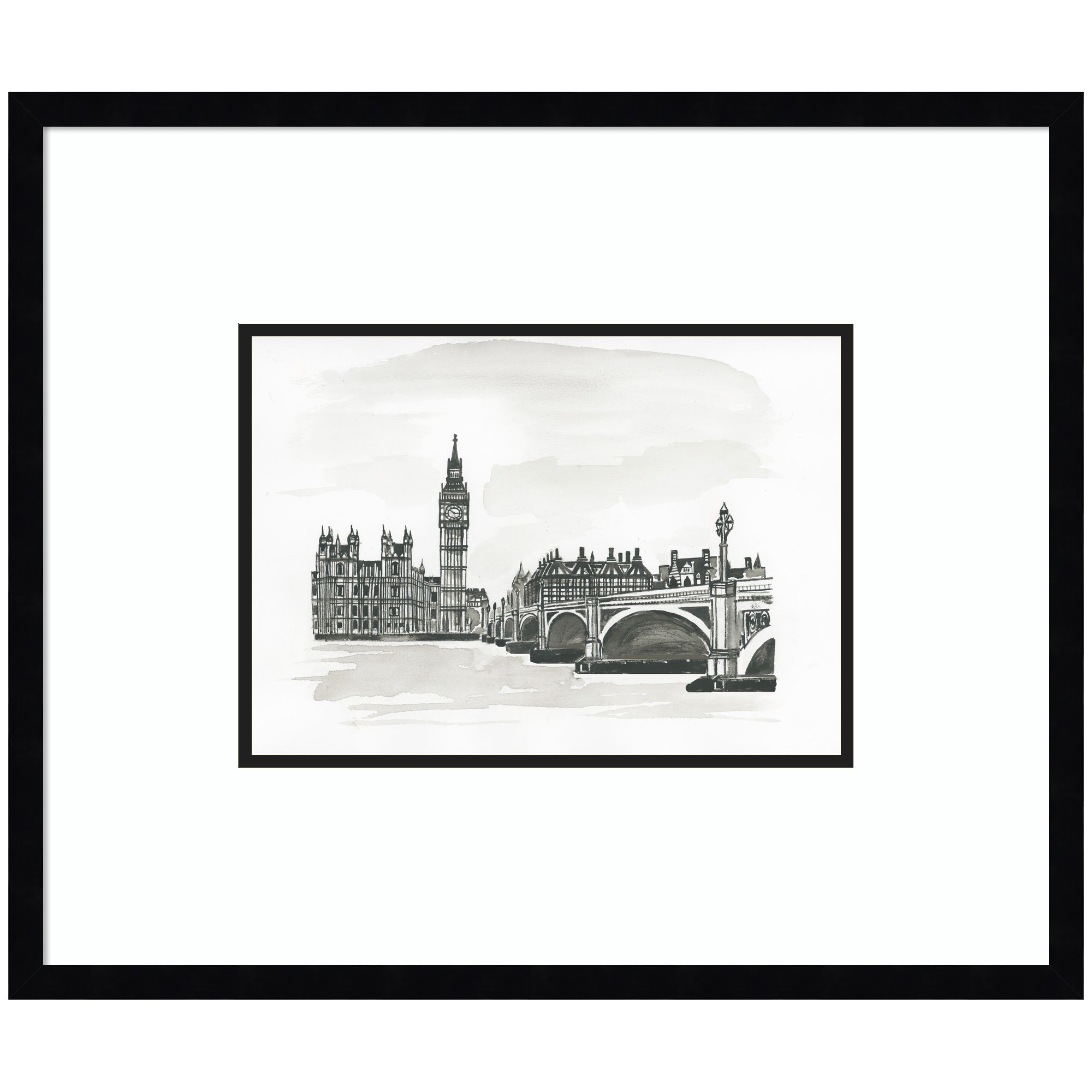 Postcard London by Teju Reval Framed Wall Art Print