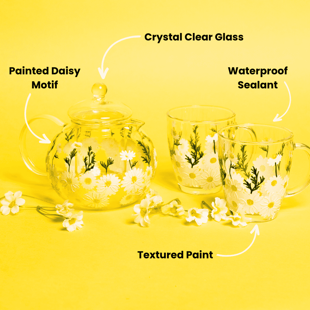 Painted Daisy Tea Pot