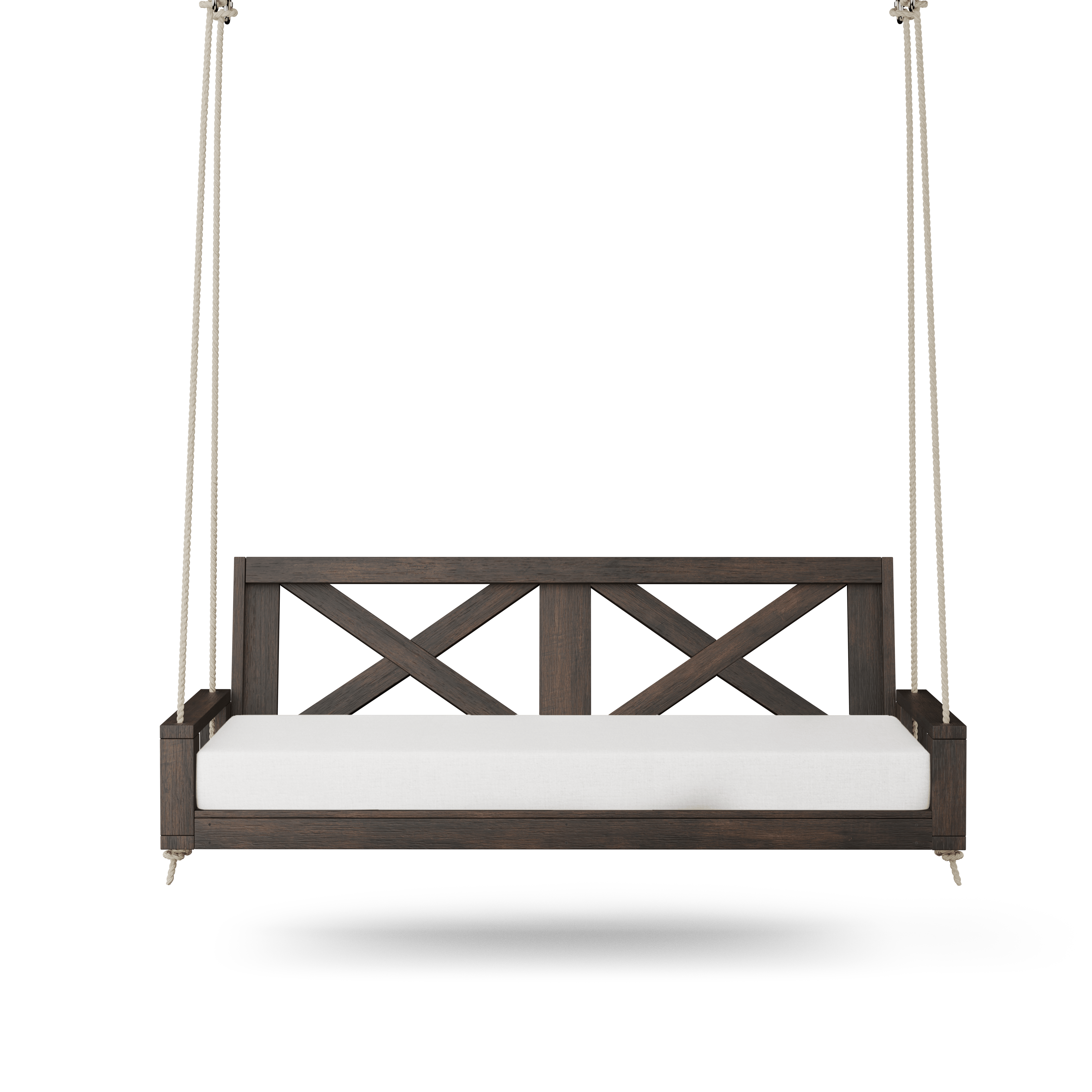 Amish Casual Malvern Porch Swing Bed, 4 Ft Dark Walnut with Clearcoat
