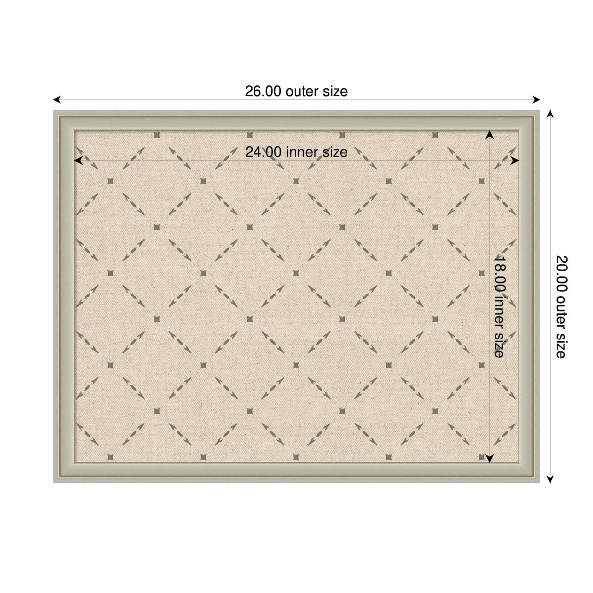 Pinboard Green Lattice Print