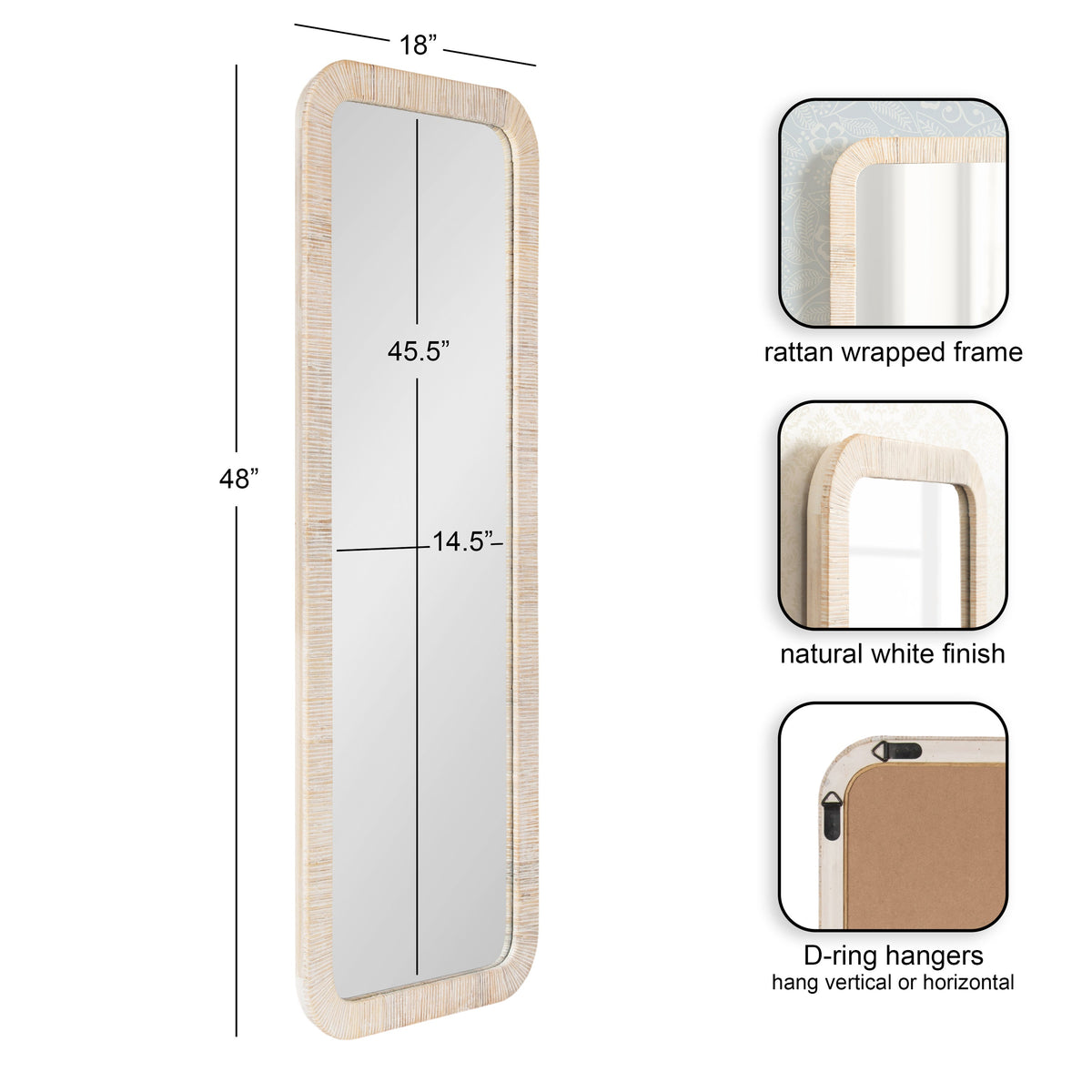 Rahfy Rectangle Framed Wall Mirror
