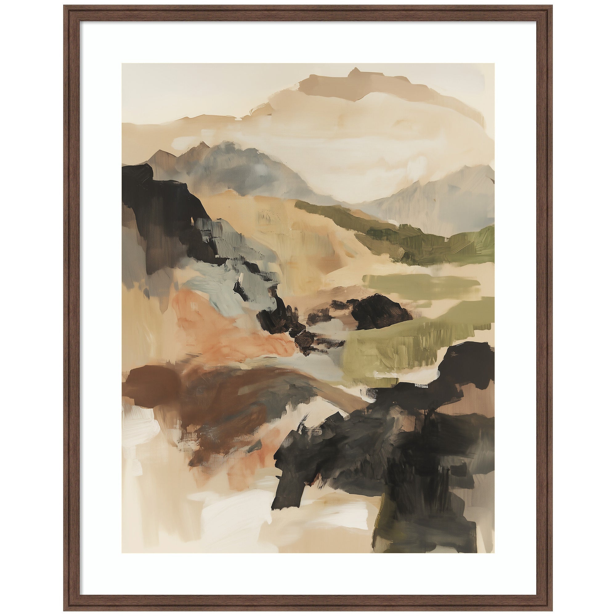 Framed Art Tonal Mountains II by Amy Lighthall