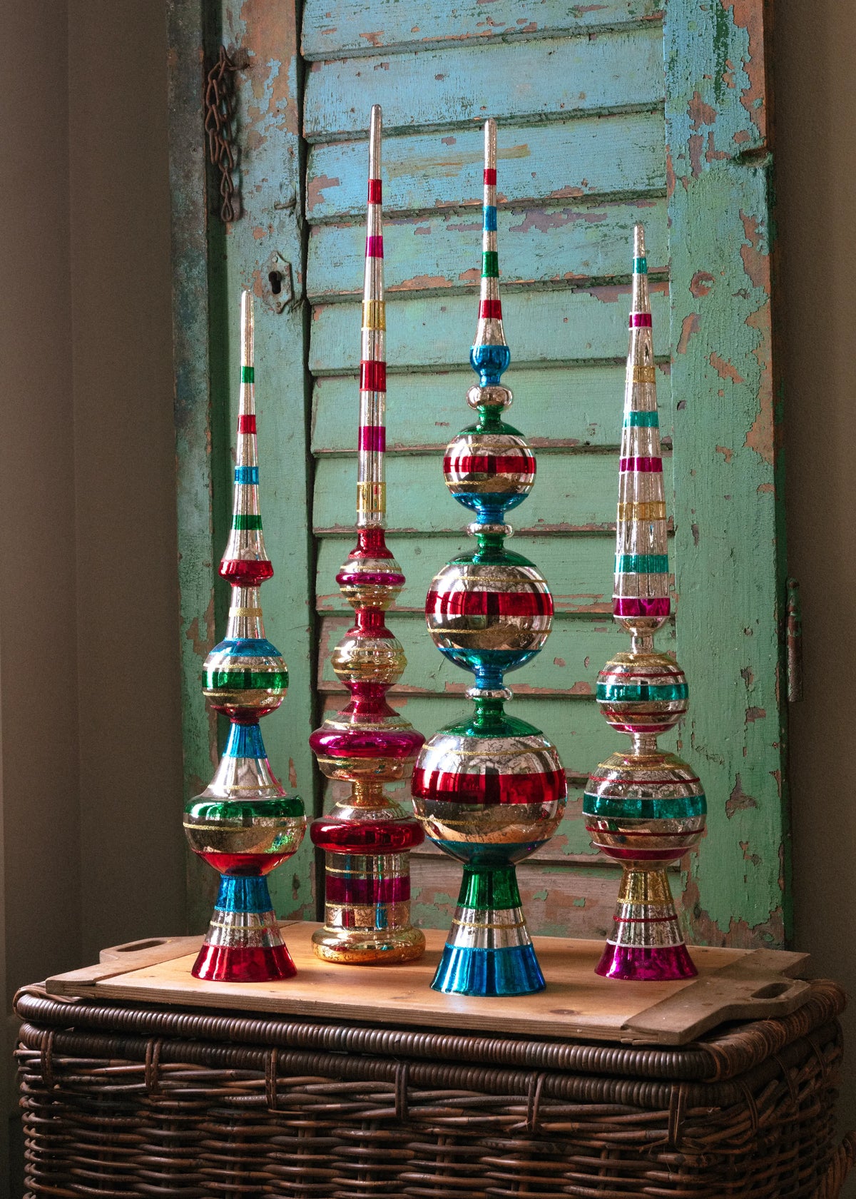 Heritage Noel Decorative Finials, Set of 4