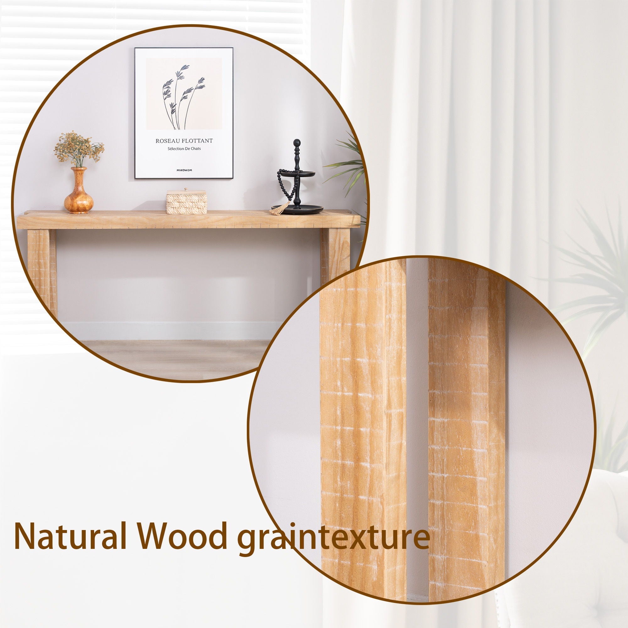 Console Table, Entryway Table With Design, Long Narrow Sofa Table For Living Room - Multi