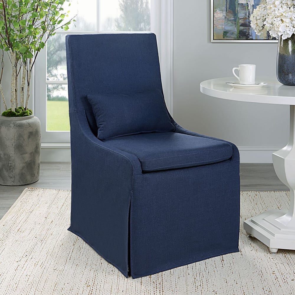 The Ellery Slipcovered Armless Chair