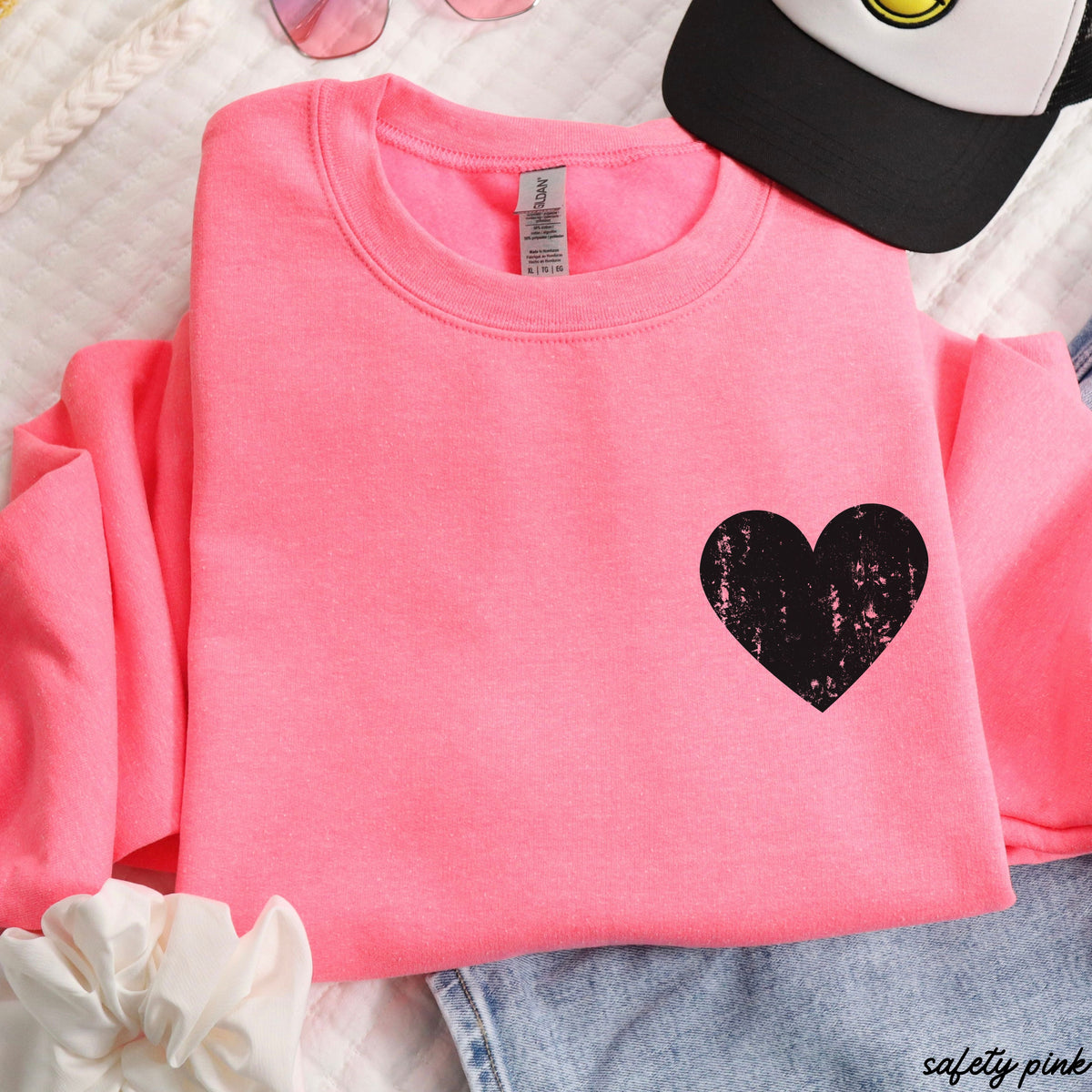 Pocket Heart Sweatshirt *6 Colors (S-3X)