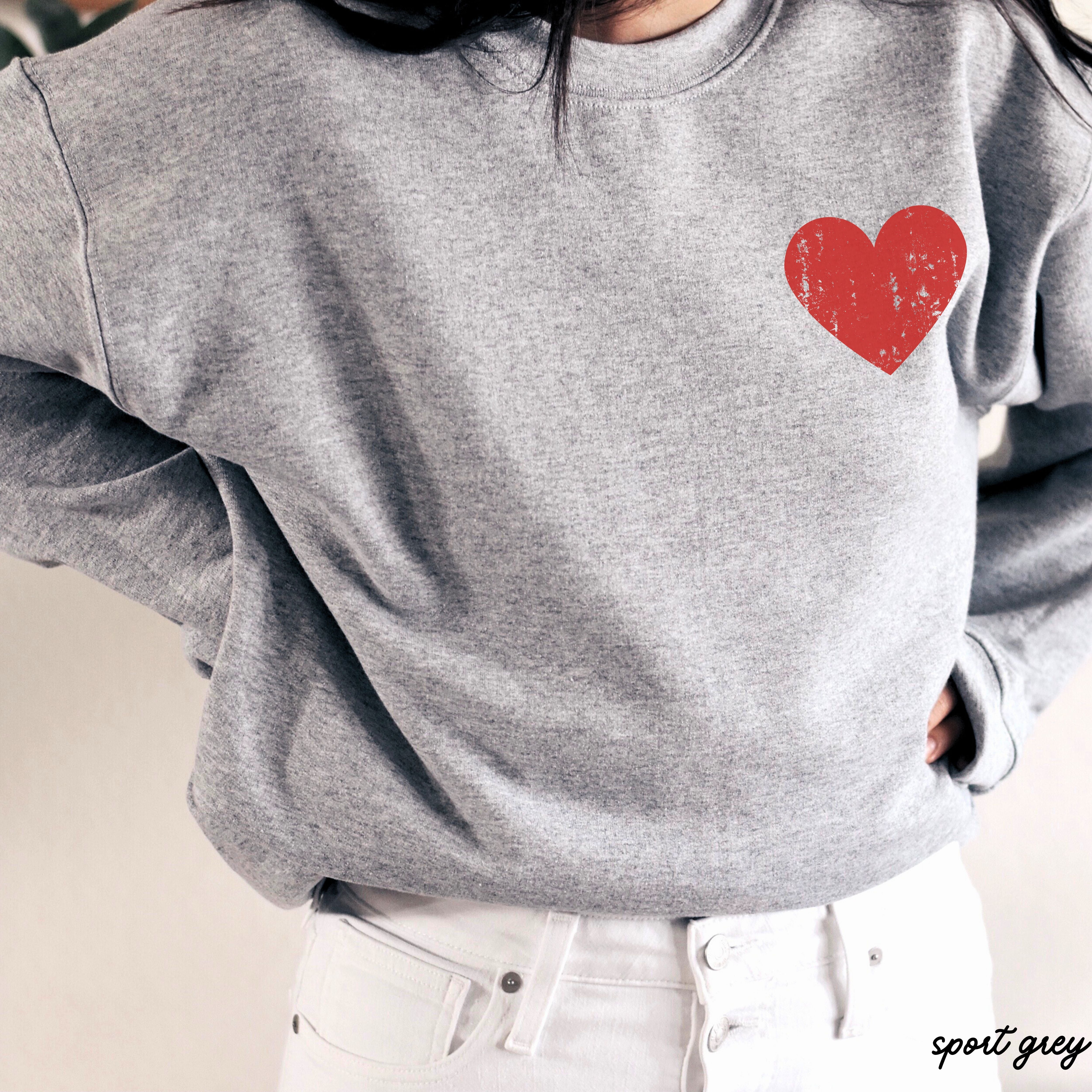 Pocket Heart Sweatshirt *6 Colors (S-3X)
