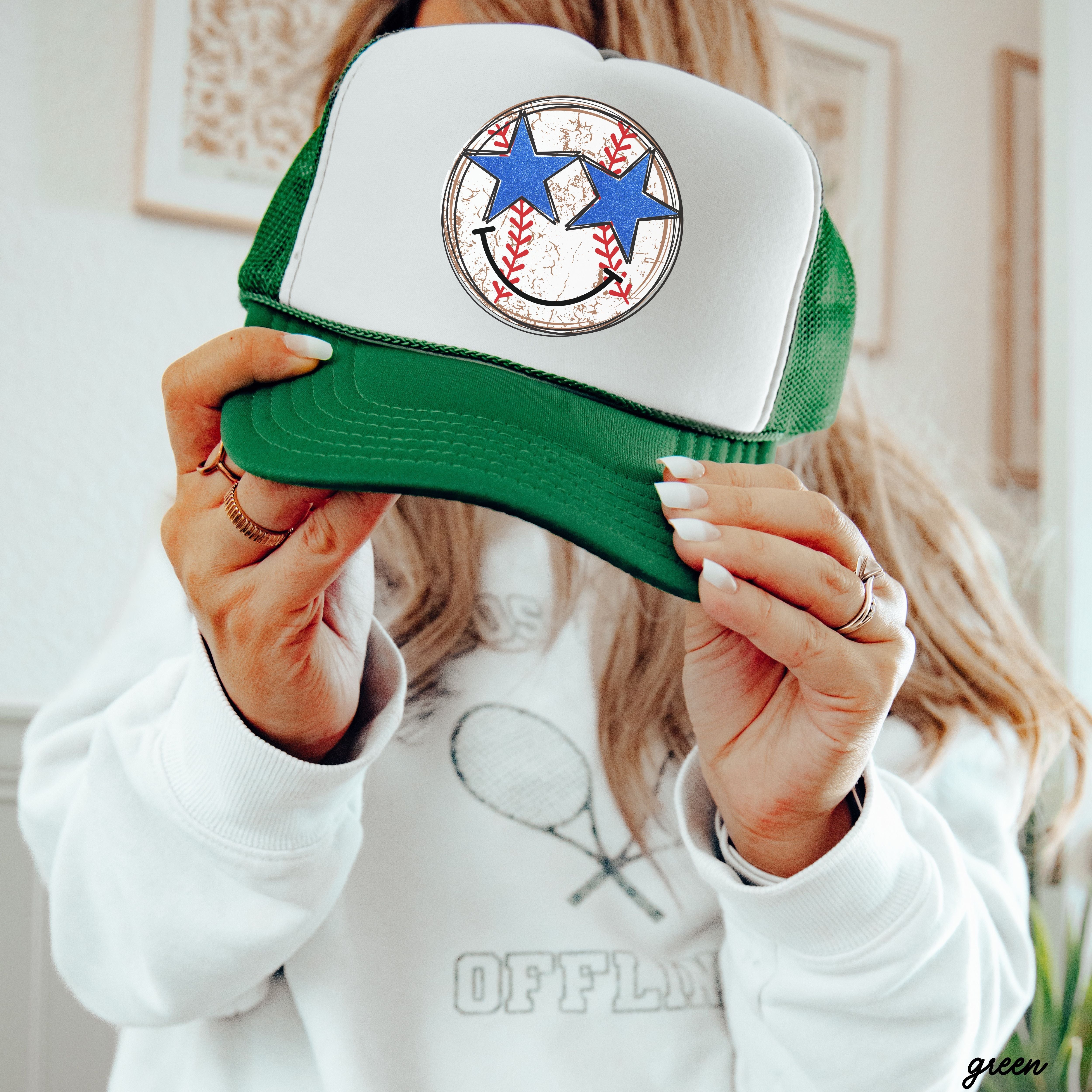 Baseball Star Eyes Trucker Hat *9 Colors