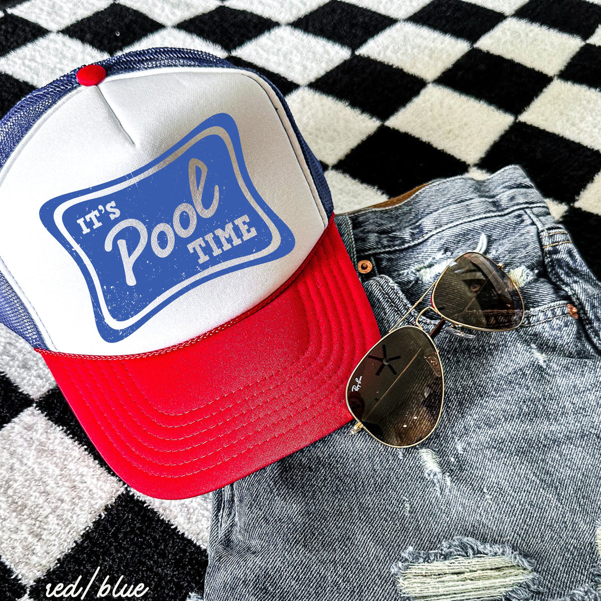 It's Pool Time Trucker Hat *12 COLORS