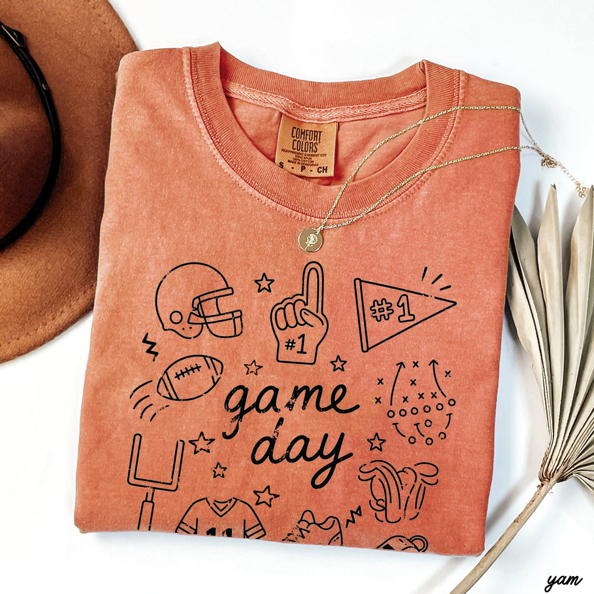 Football Game Day Doodle Tee *16 Colors (S-3X)