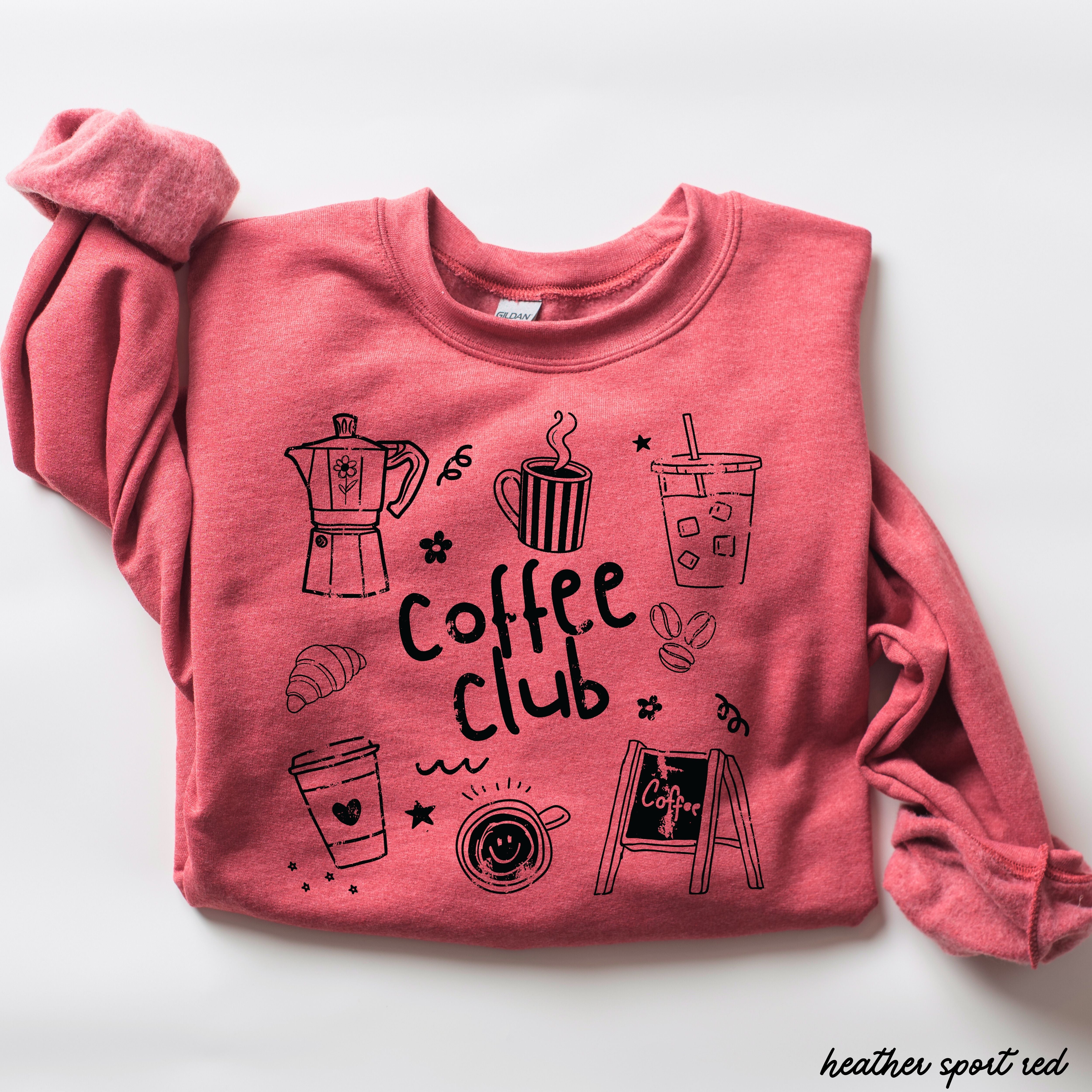 Coffee Club Doodle Sweatshirt *10 Colors (S-3X)