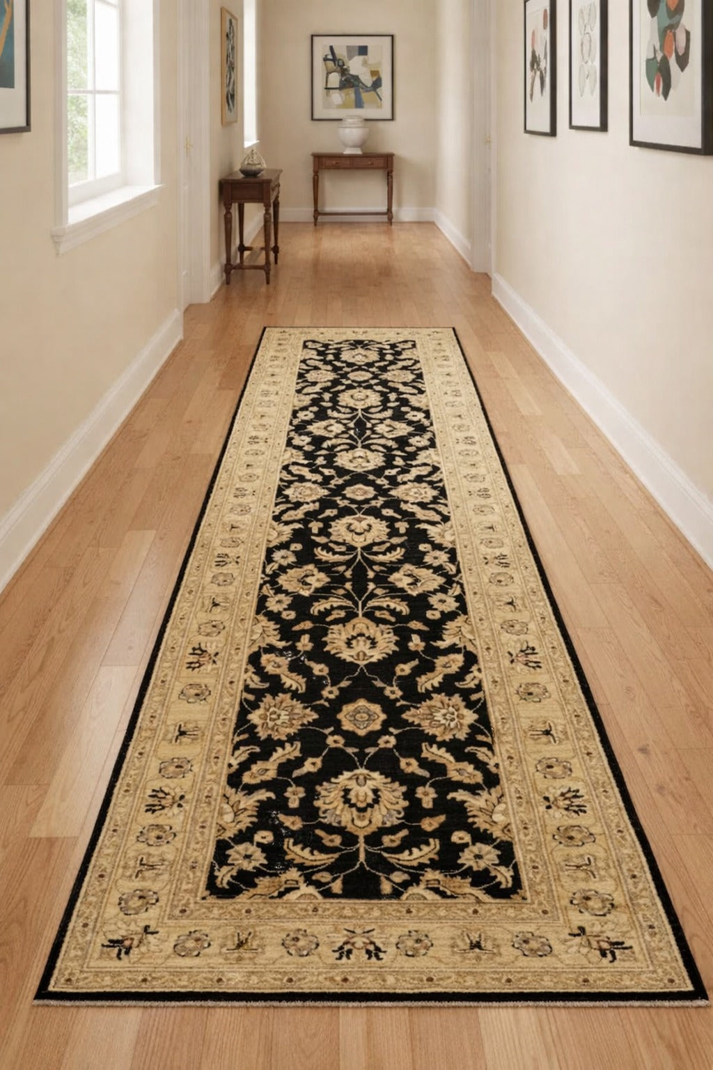 Hand-Knotted Sultanabad Vegetable-Dyed Wool Rug, 2' 9" x 9' 4" (K)