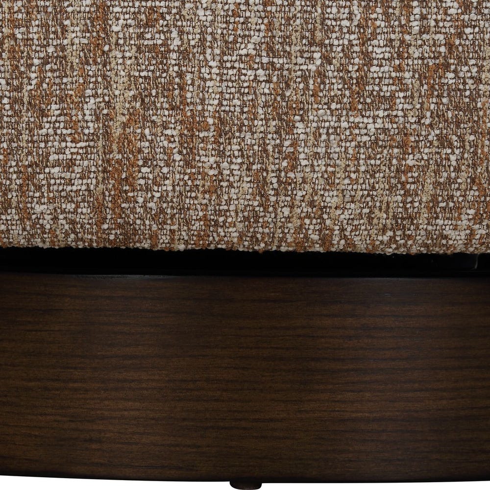 Earth-Toned Woven Barrel Swivel Chair