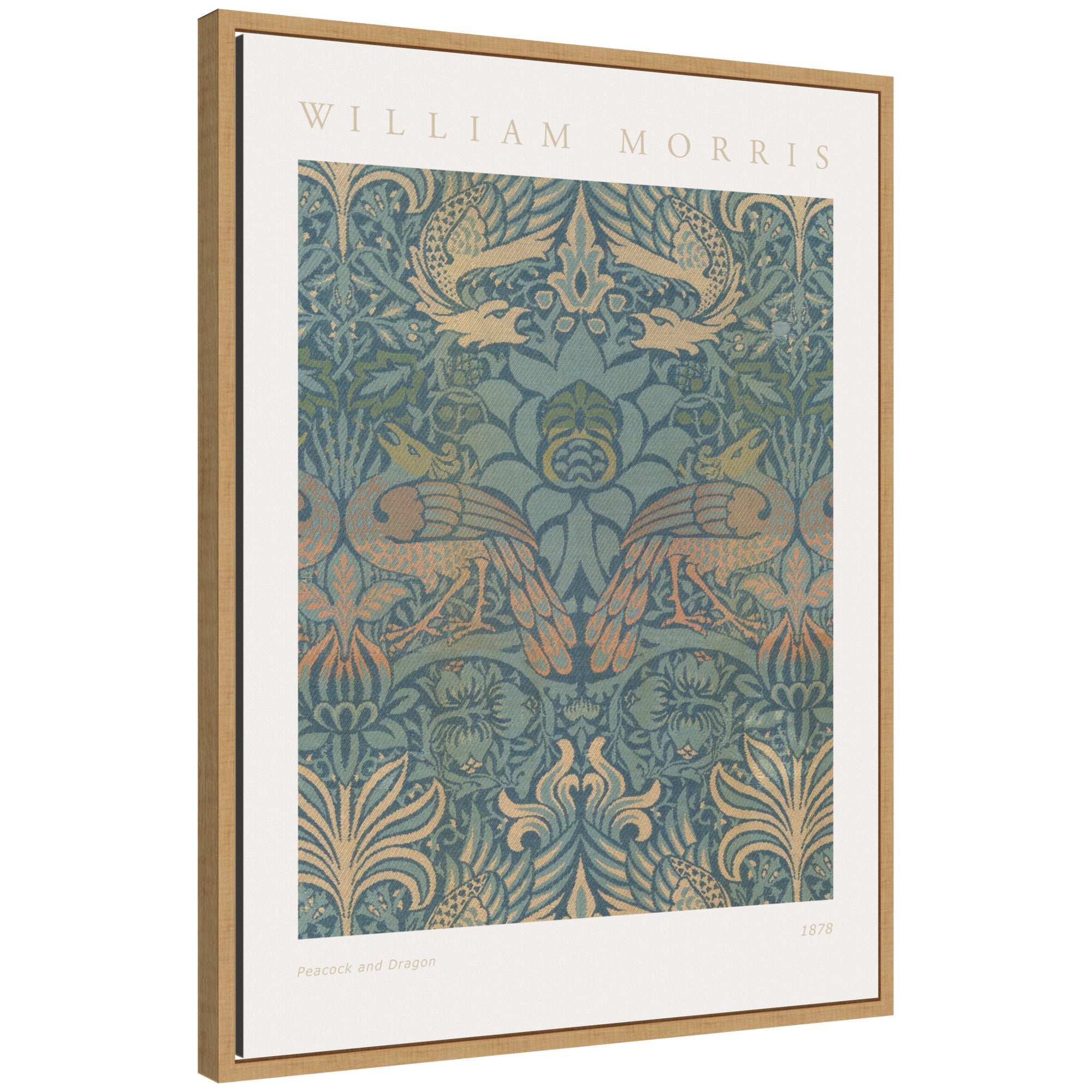 Sylvie Poster William Morris Peacock and Dragon 1878 Framed Canvas by The Art Institute of Chicago