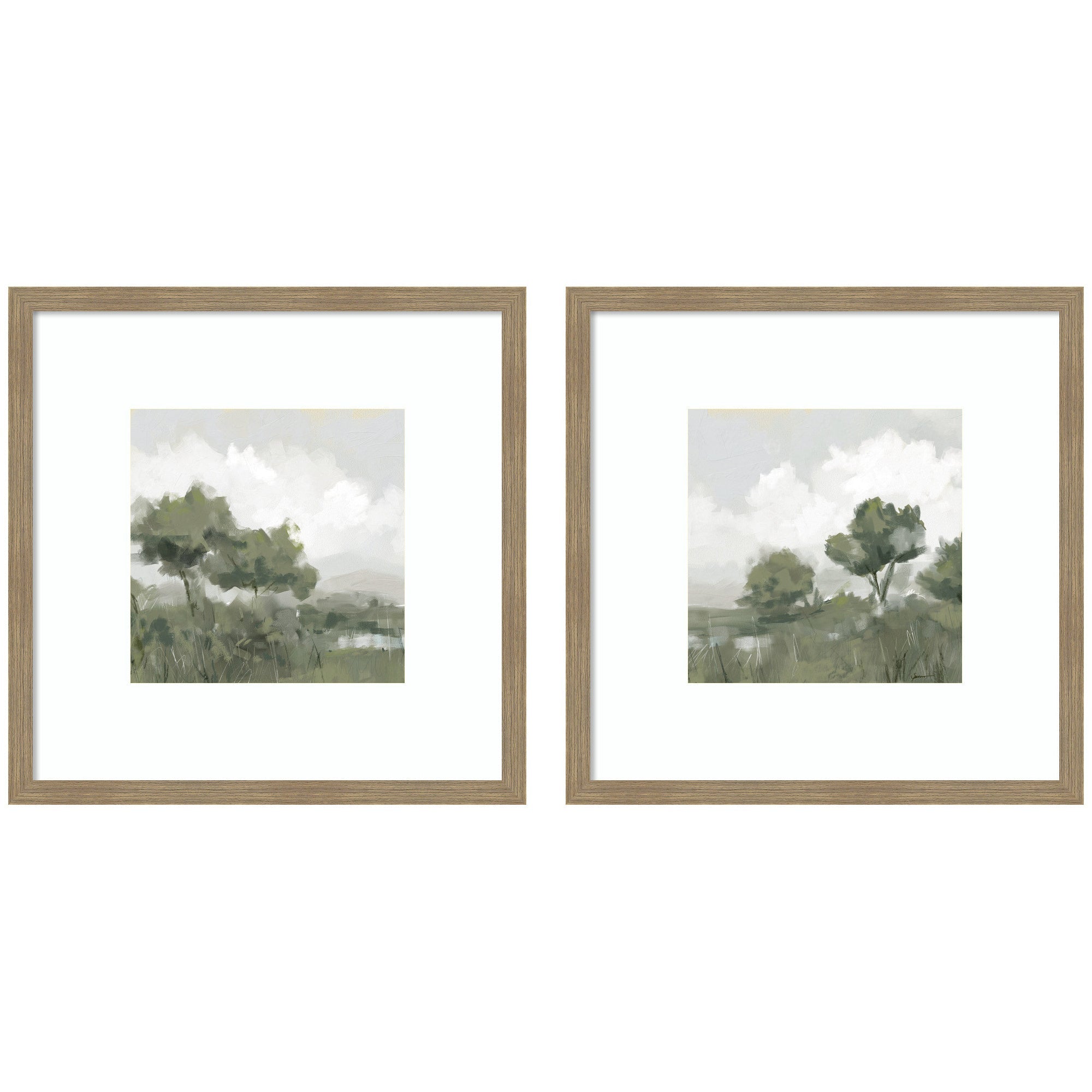 Shades of Olive No. 1 & No. 2 2 Piece Framed Wall Art Print Set by Mary Sparrow