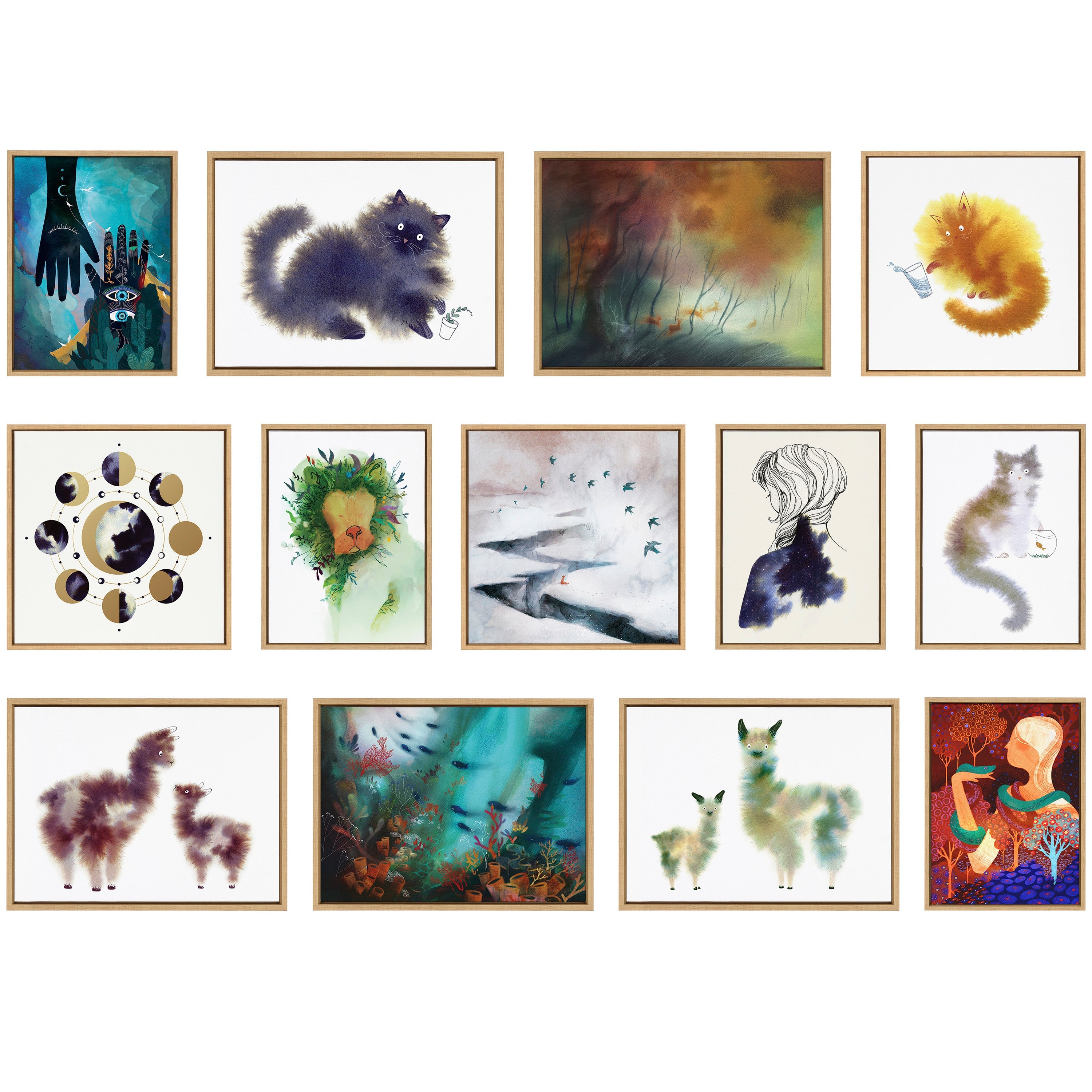 Sylvie Waltz of the Stags Framed Canvas by Faryn Hughes