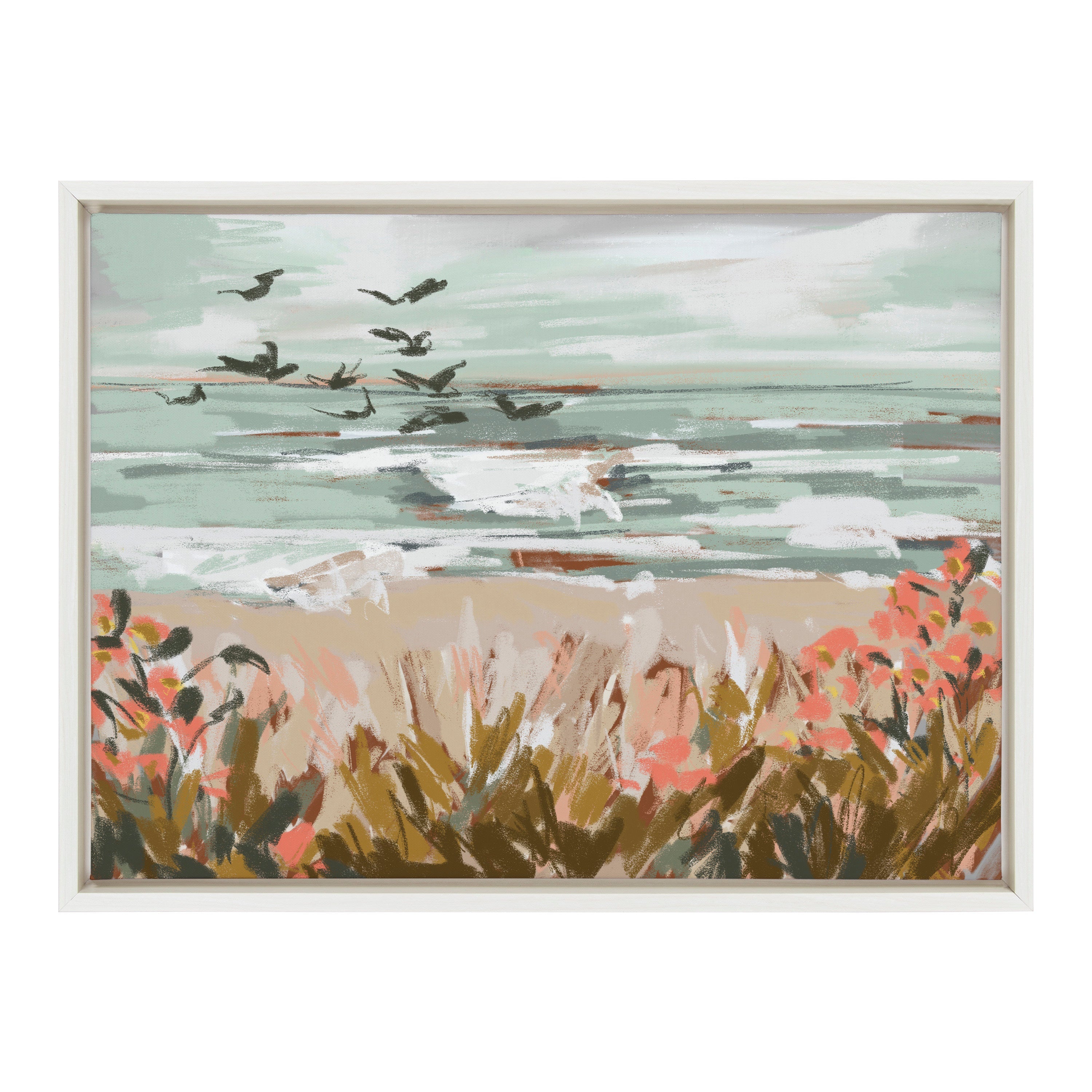 Sylvie Landscape 09 Beach Framed Canvas by Annie Quigley