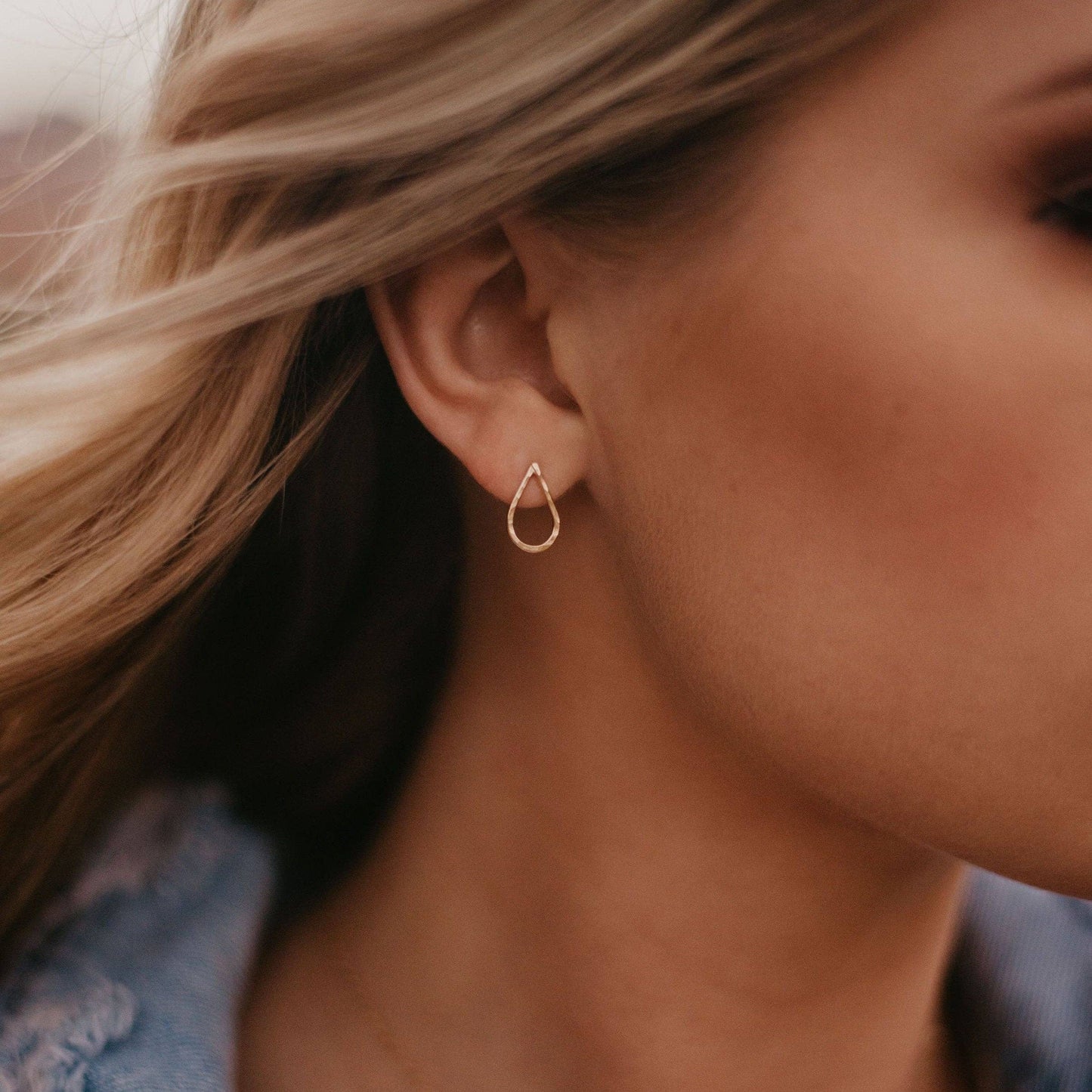 Teardrop Stud Earrings