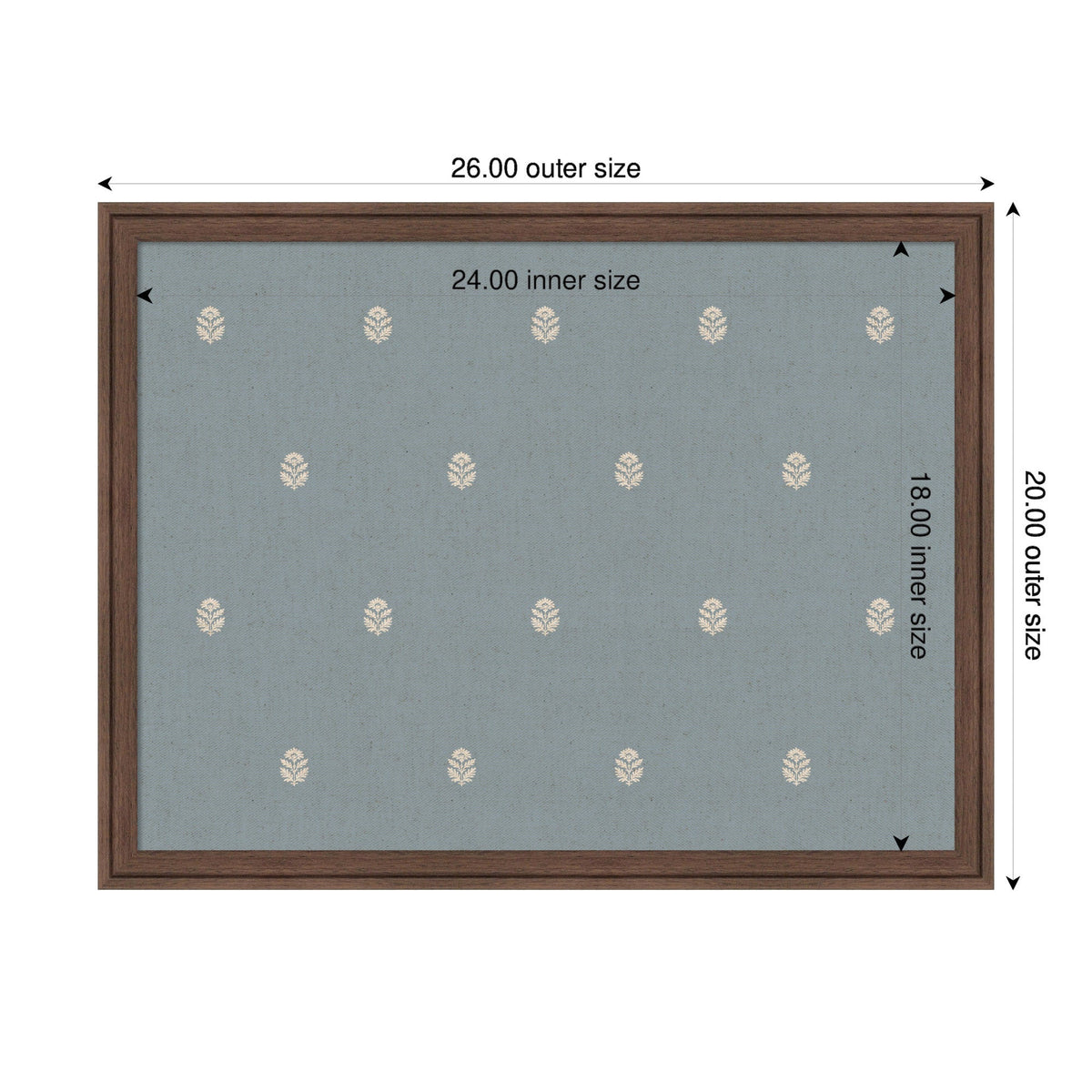 Pinboard Blue Botanical Block Print