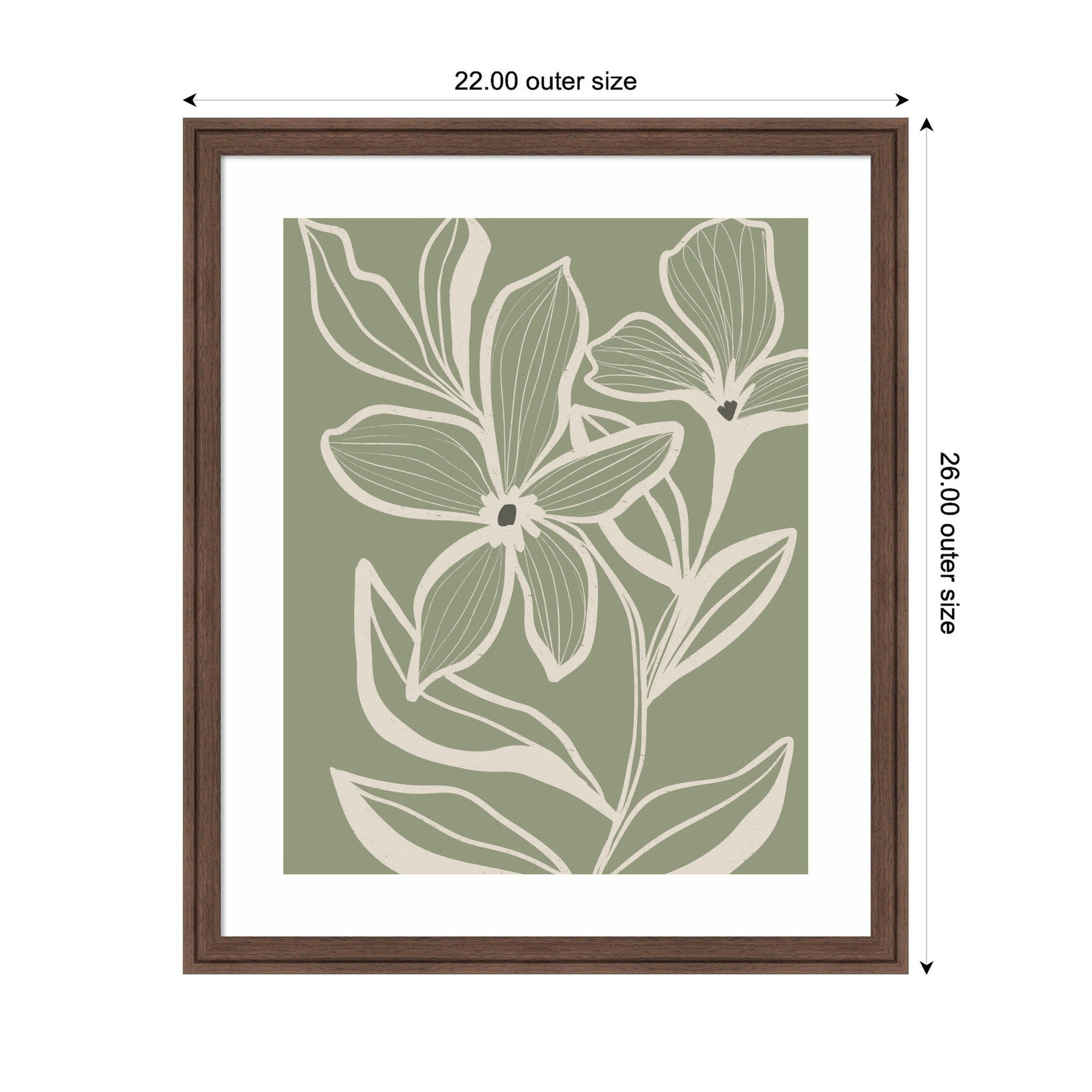 Delicate Flowers with Veins by Nikita Jariwala Framed Wall Art Print
