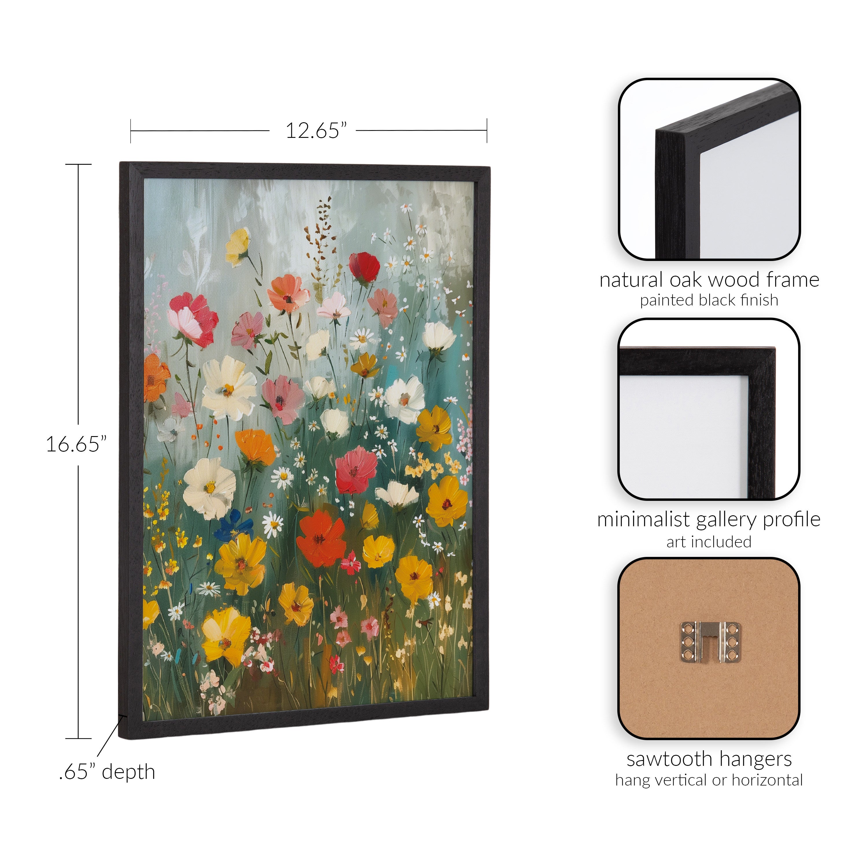 Gallery Boho Wildflower Garden Print by The Creative Bunch Studio