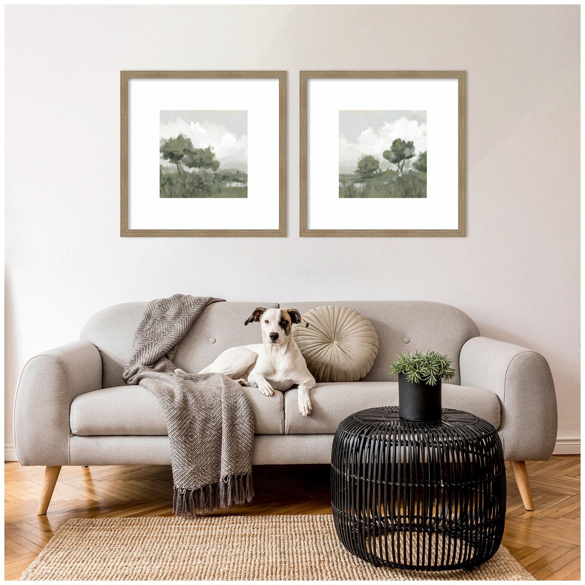 Shades of Olive No. 1 & No. 2 2 Piece Framed Wall Art Print Set by Mary Sparrow