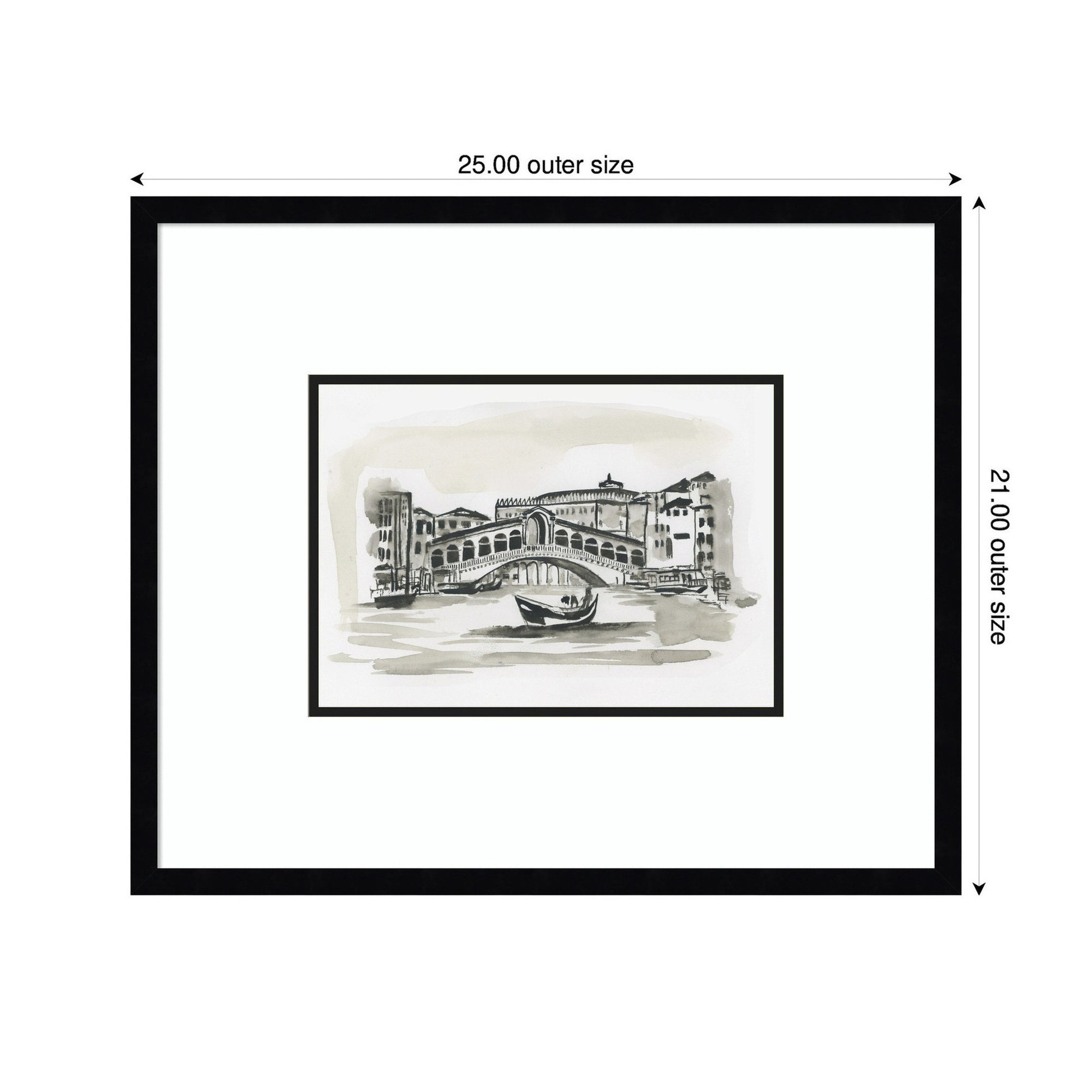 Postcard Venice by Teju Reval Framed Wall Art Print