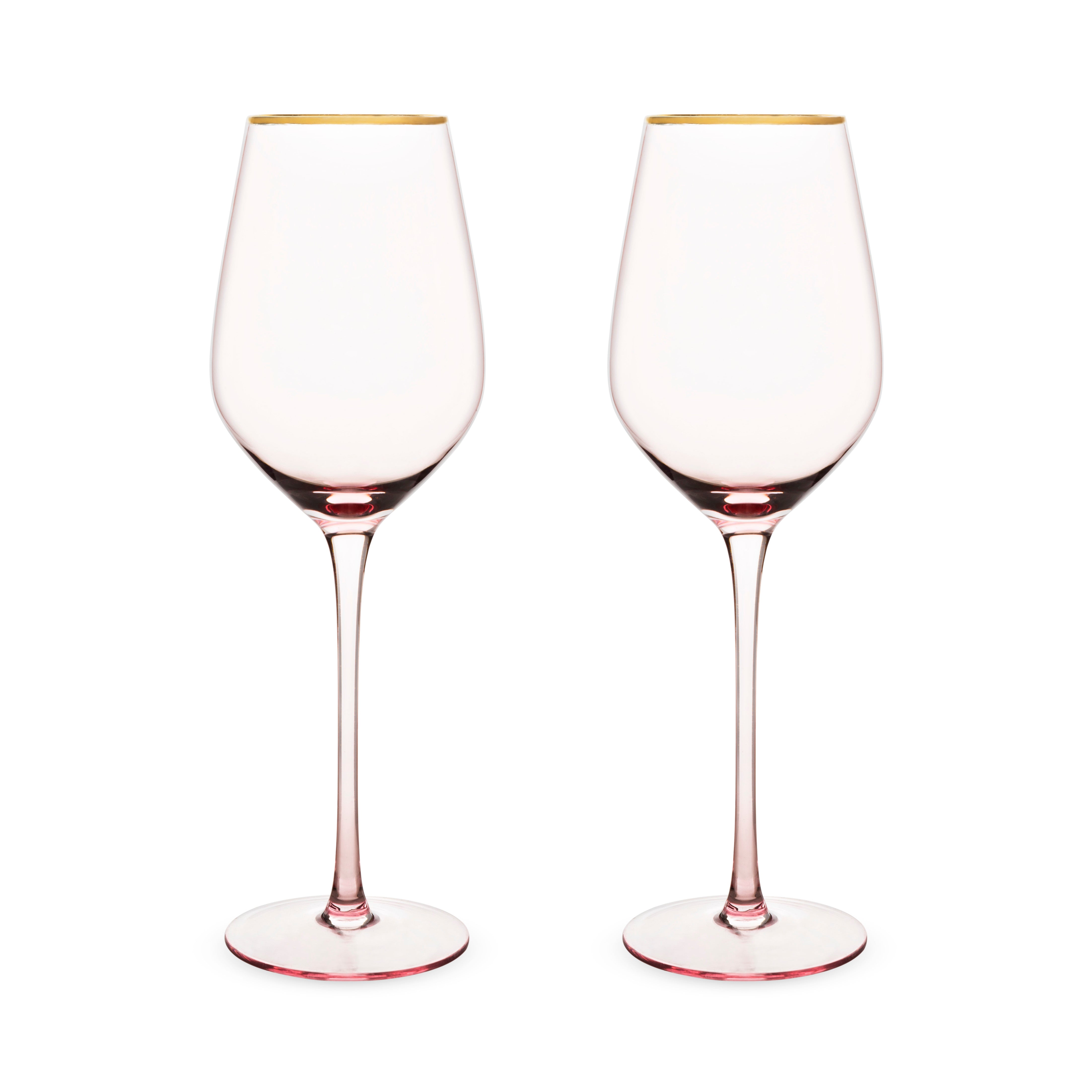 Rose Crystal White Wine Glass Set