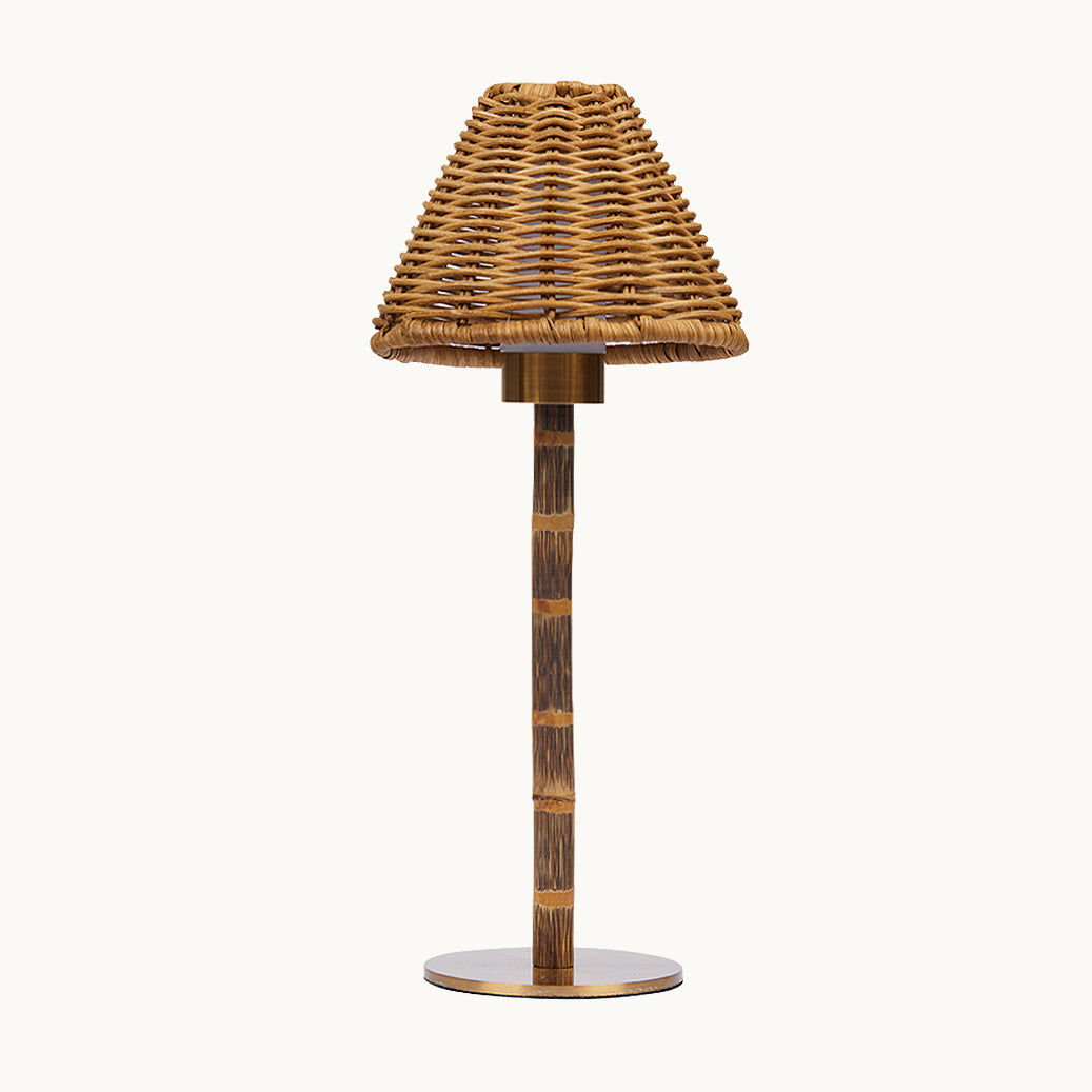 Francis cordless bamboo table lamp