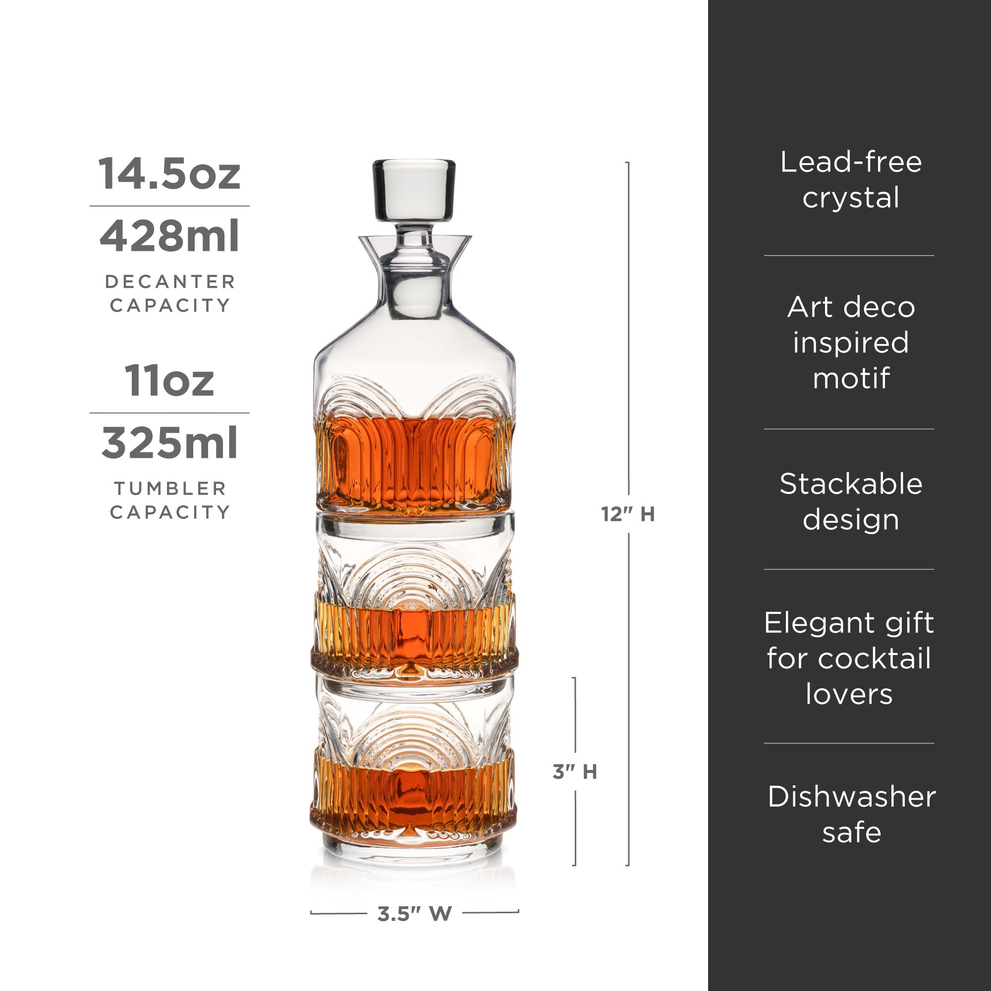 Beau Stacking Decanter Set