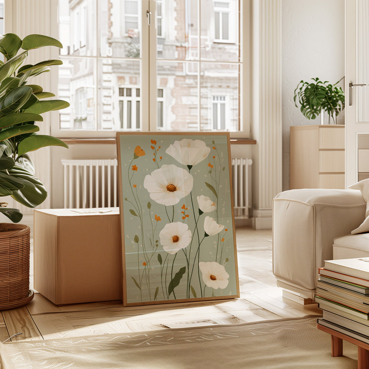Tranquil Meadows - Modern Floral Canvas Art