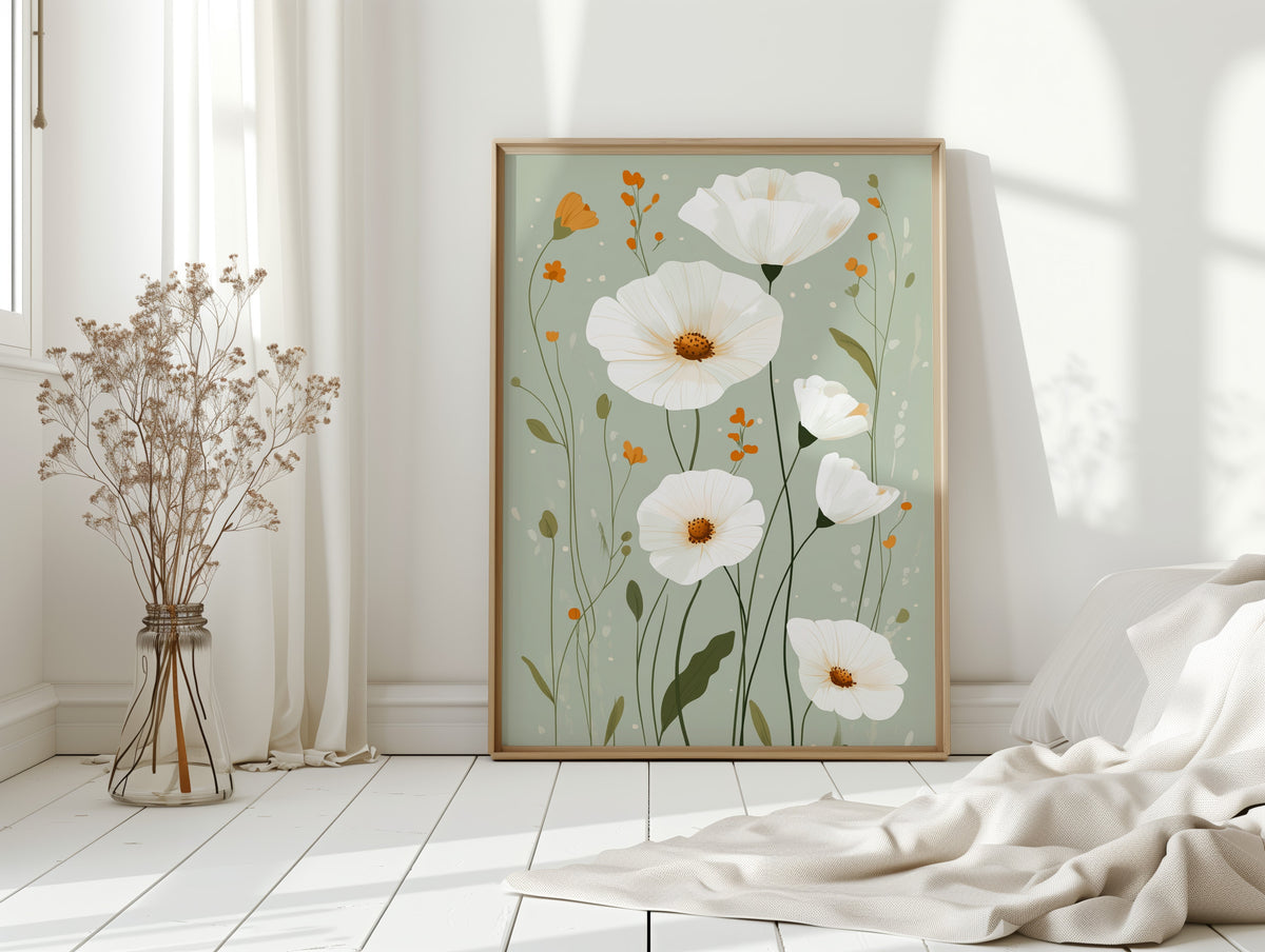 Tranquil Meadows - Modern Floral Canvas Art