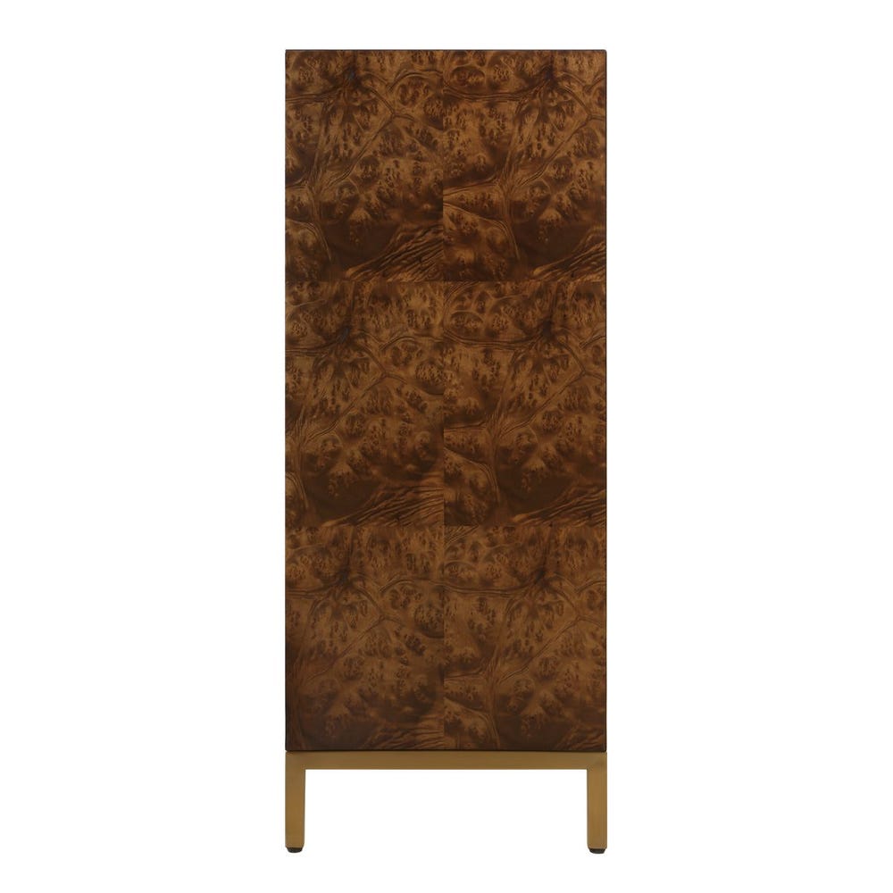 Geometric Burl Two Door Cabinet