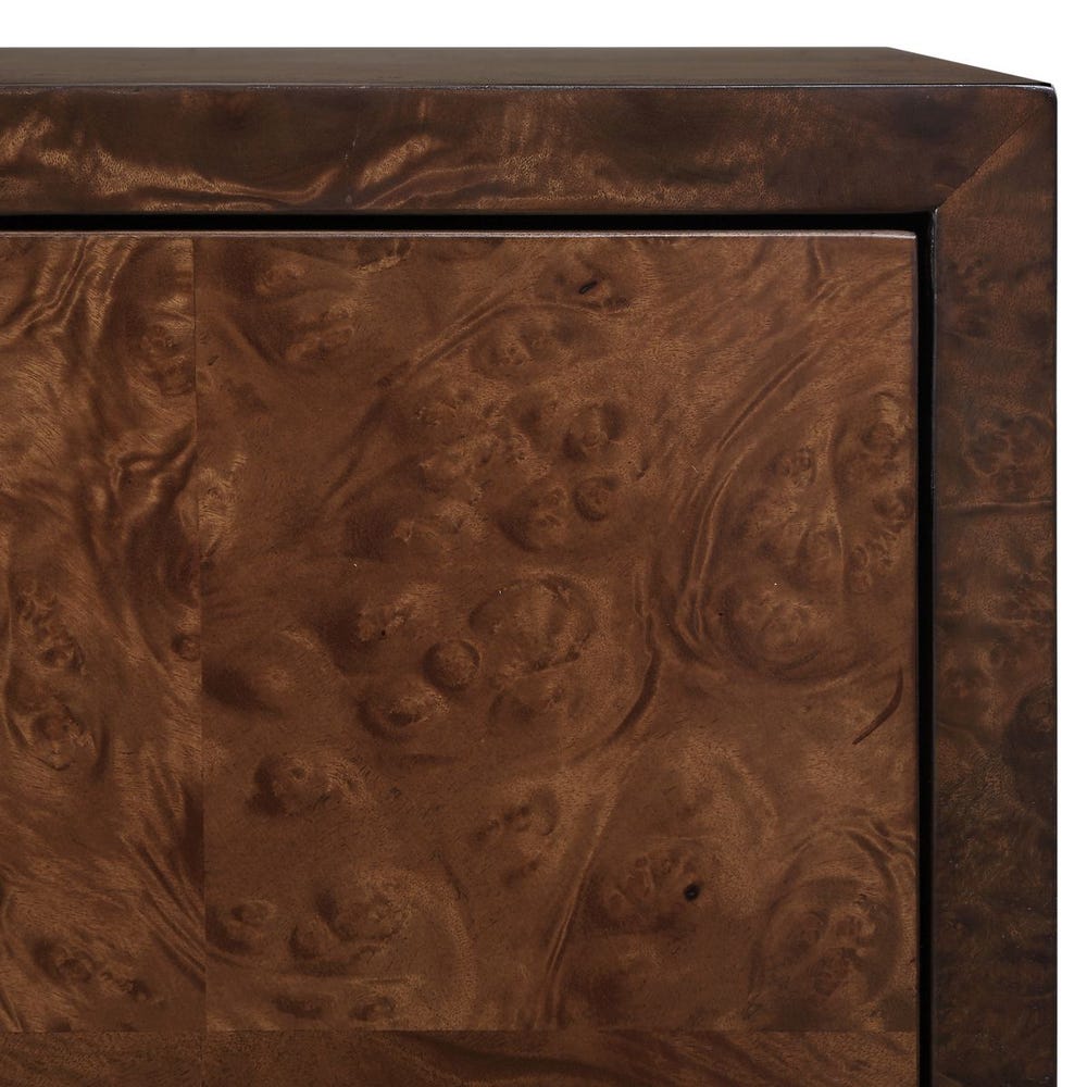 Geometric Burl Two Door Cabinet