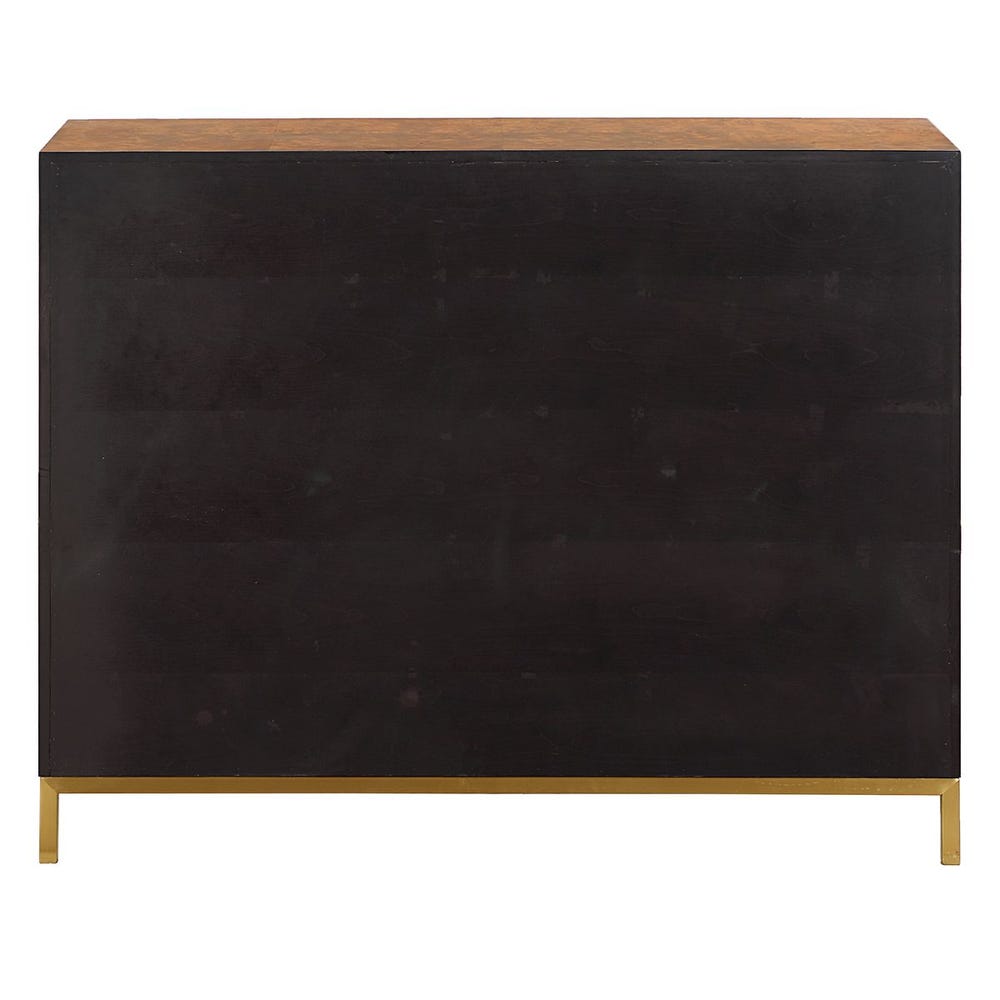 Geometric Burl Two Door Cabinet