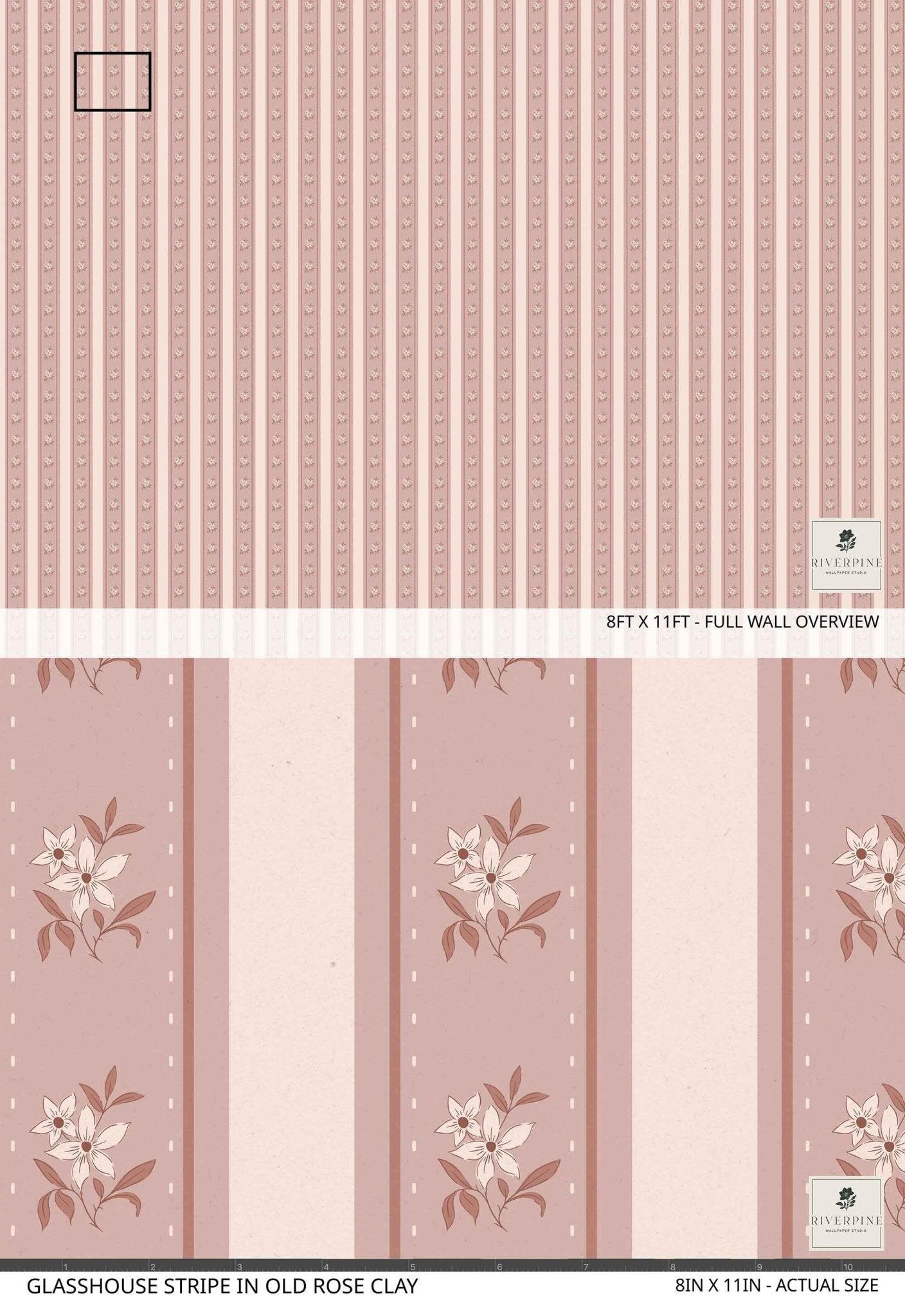 Glasshouse Stripe in Old Rose Clay