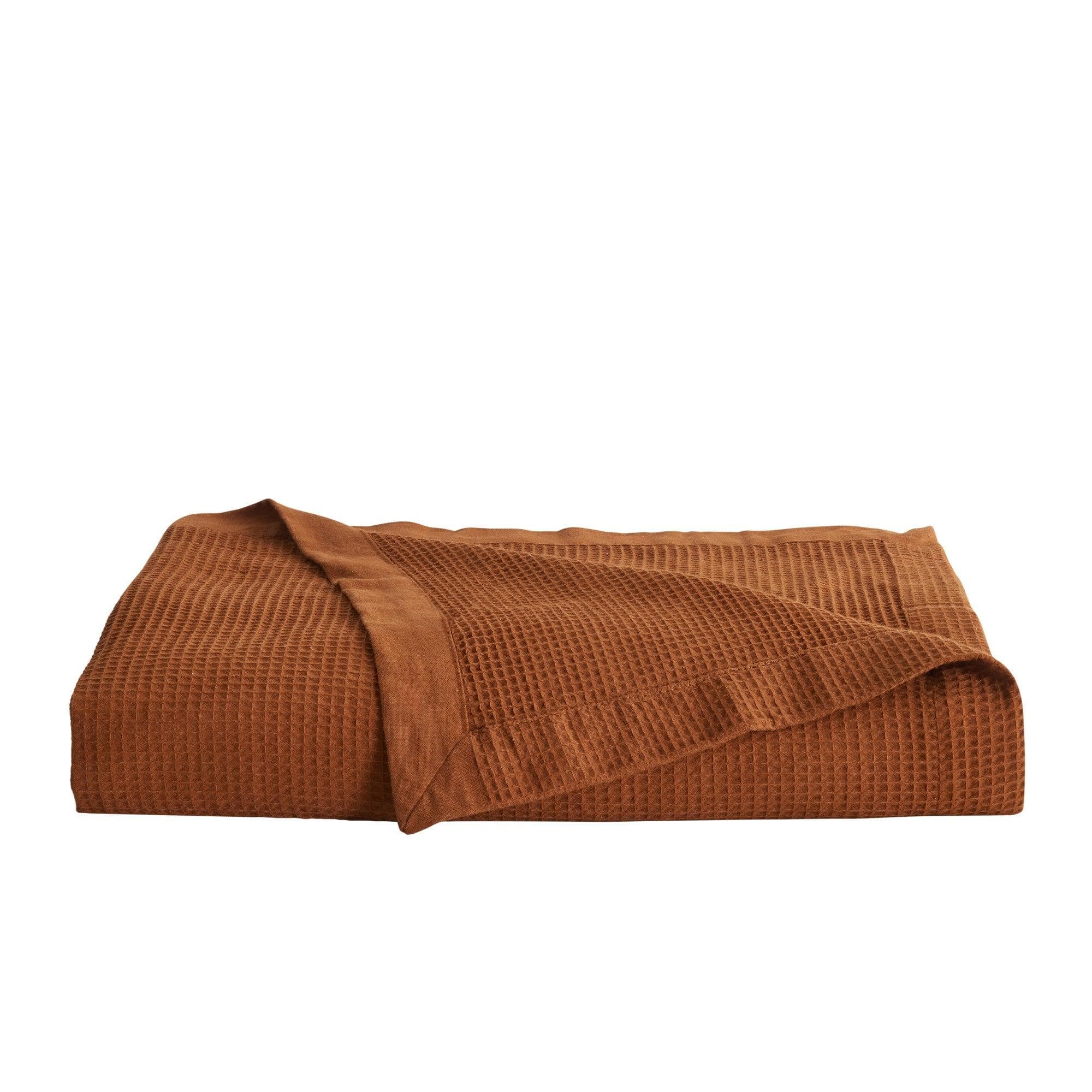 100% Cotton Small Waffle Weave Blanket - Hazel Collection