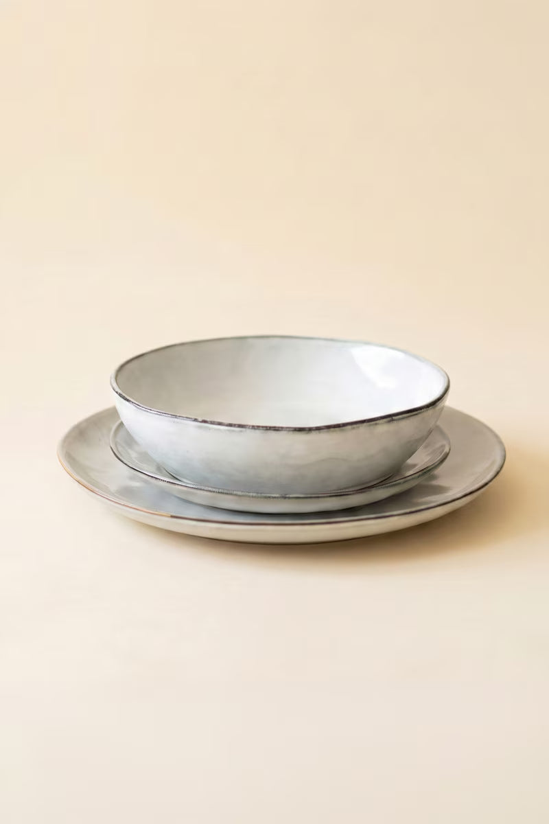 Antique Grey Ceramic Place Setting
