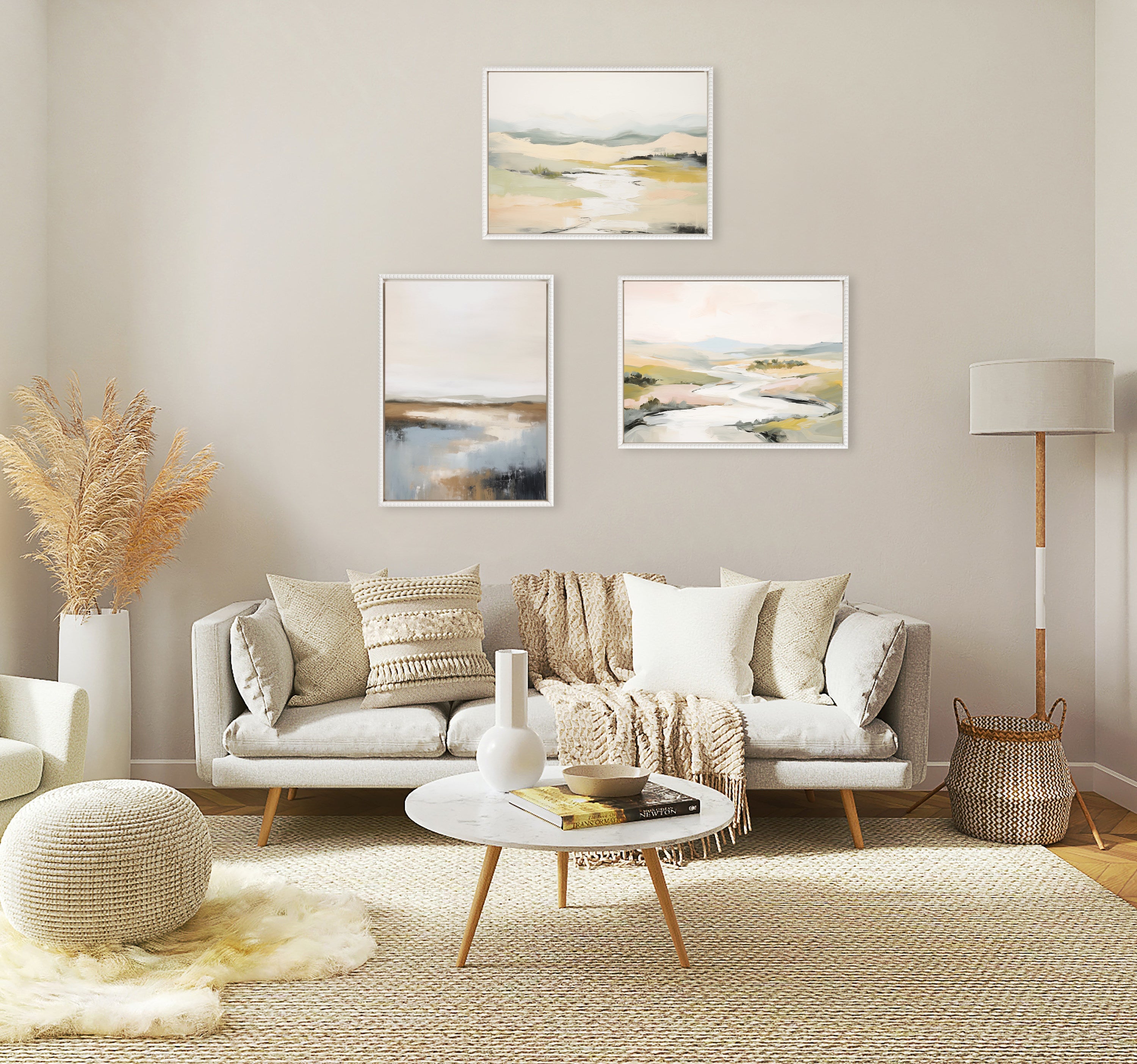 Sylvie Beaded Tranquil Landscape II Framed Canvas by Amy Lighthall