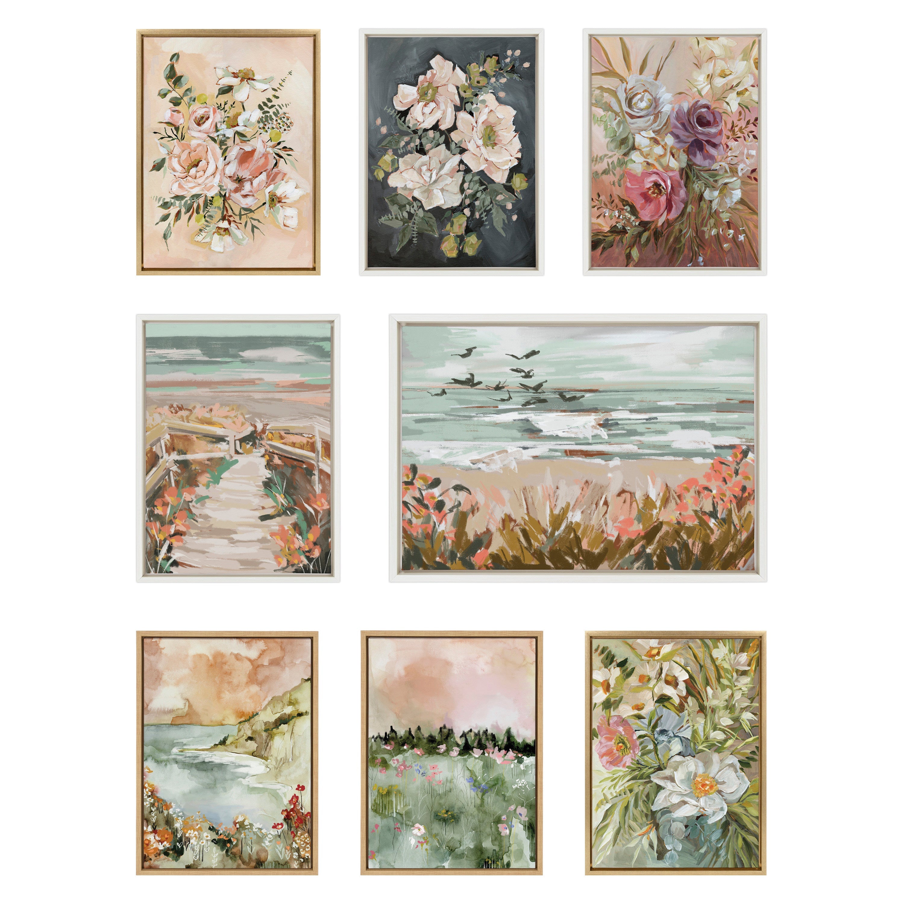 Sylvie Landscape 09 Beach Framed Canvas by Annie Quigley