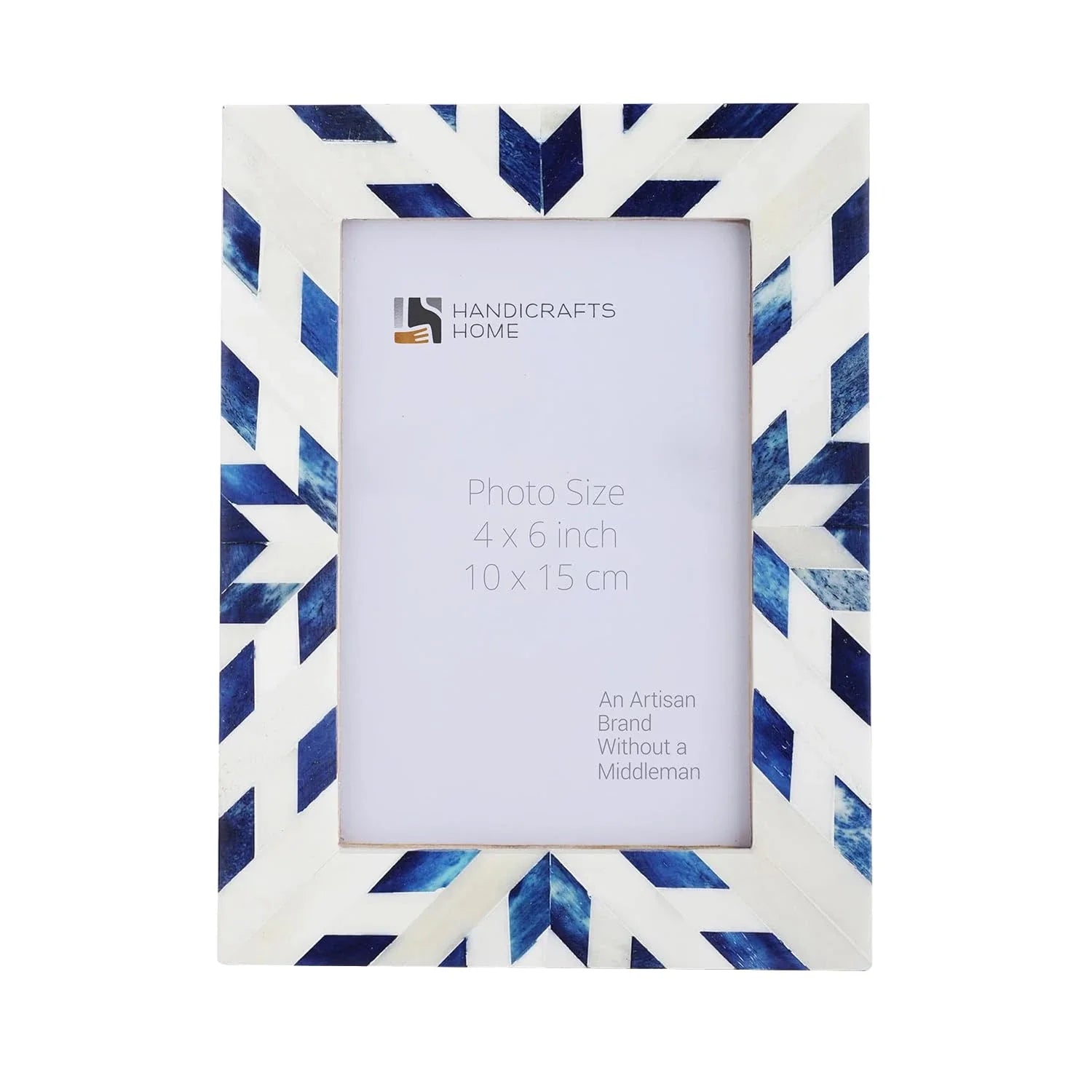Picture Frames Hypno Frost Collection Bone Inlay White-Blue, 3 Sizes