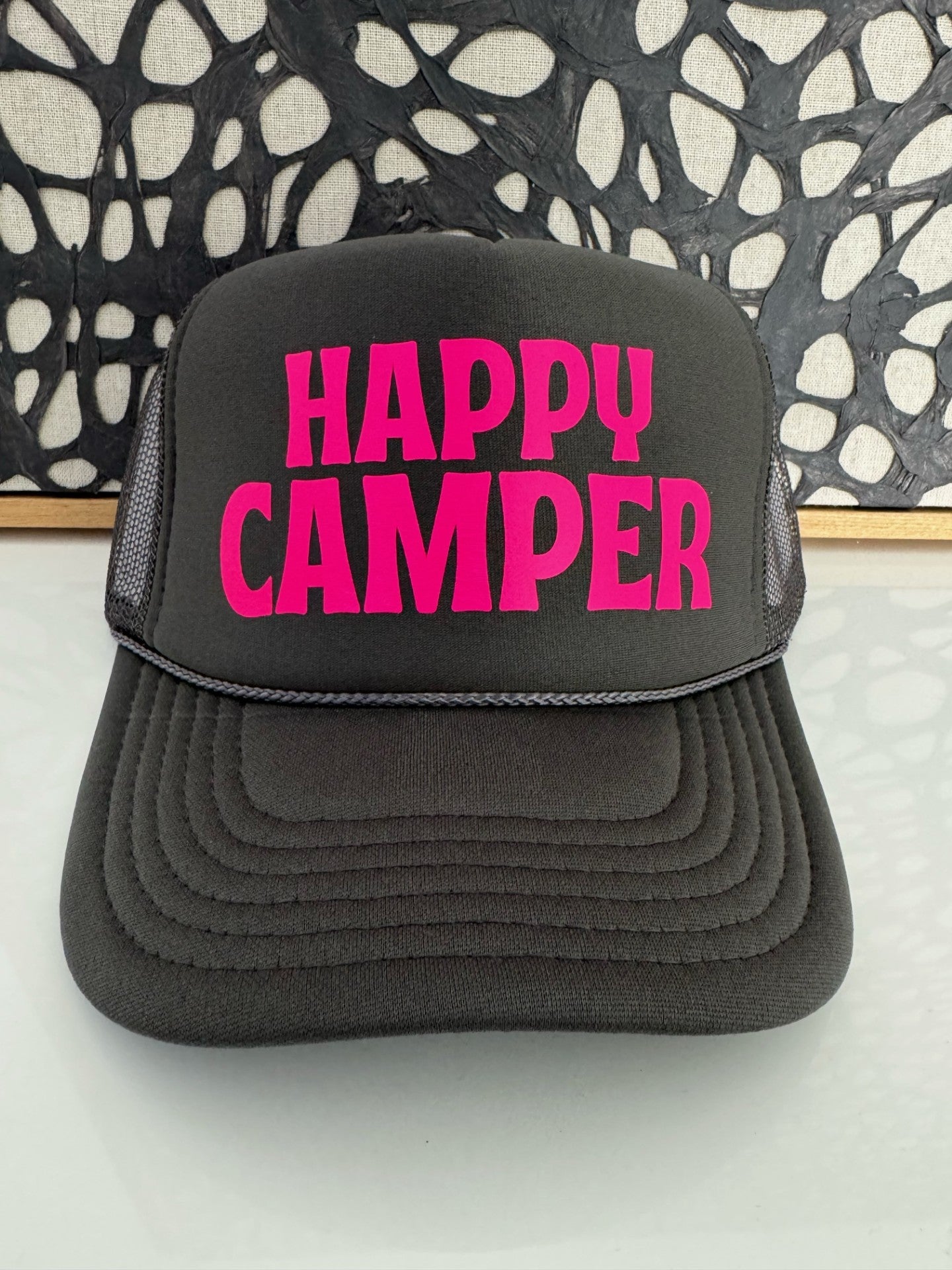 Happy Camper - Olive Trucker Hat