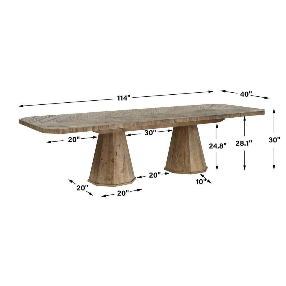 Reclaimed Oak Extension Dining Table