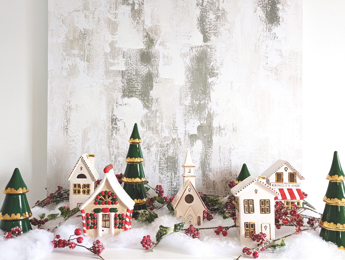 Pastel Gingerbread House with 22K Gold Accents