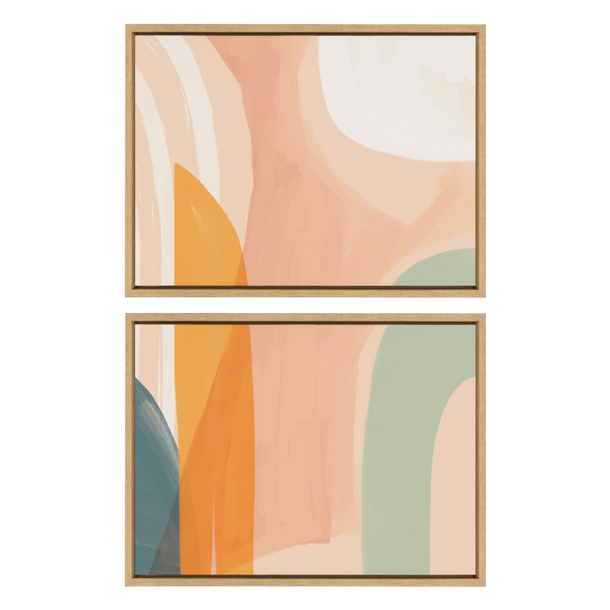 Sylvie Sunrise Over Marrakesh 1 and 2 Framed Canvas by Kate Aurelia Holloway