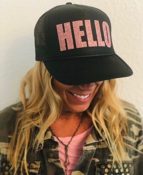 Hello - Army Green Trucker Hat