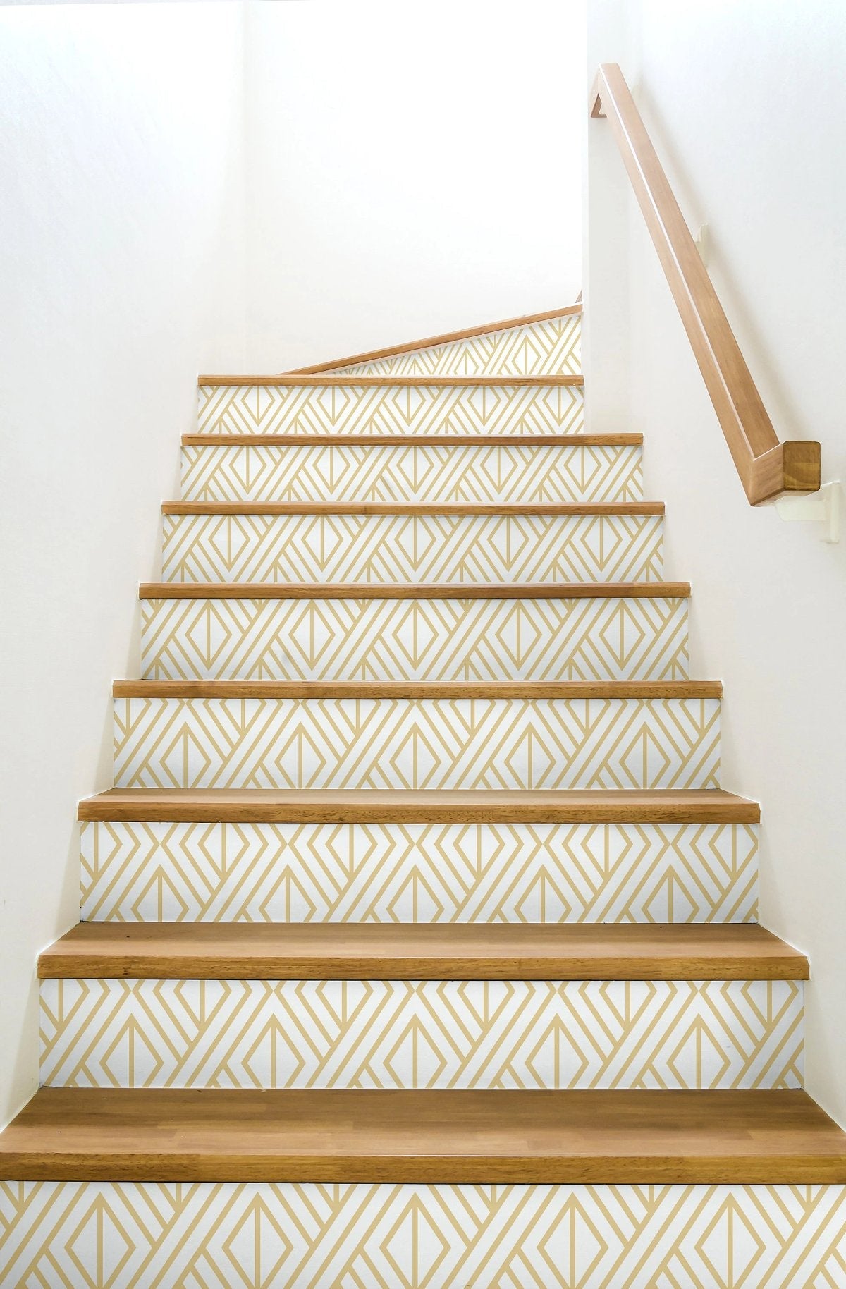Metallic Gold Diamond Geometric Peel and Stick Removable Wallpaper