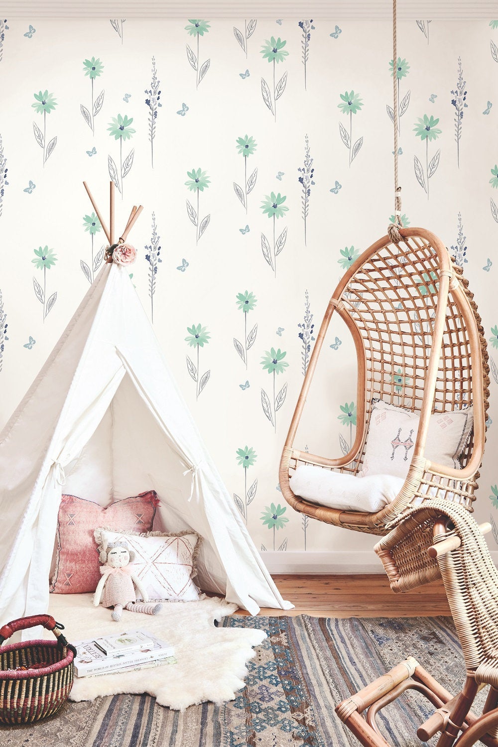 Day Dreamers Daisy Field Floral Unpasted Wallpaper