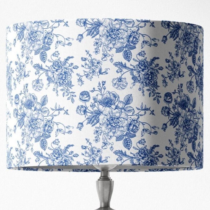 Pink Toile Lampshade in Rosecrest