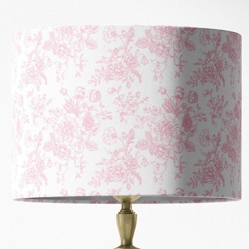 Blue Toile Lampshade in Rosecrest